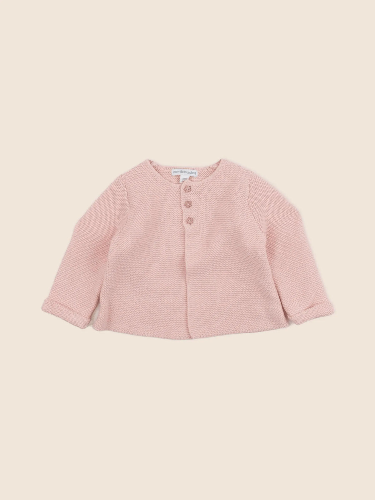 Vertbaudet - gilet rose - 6 mois