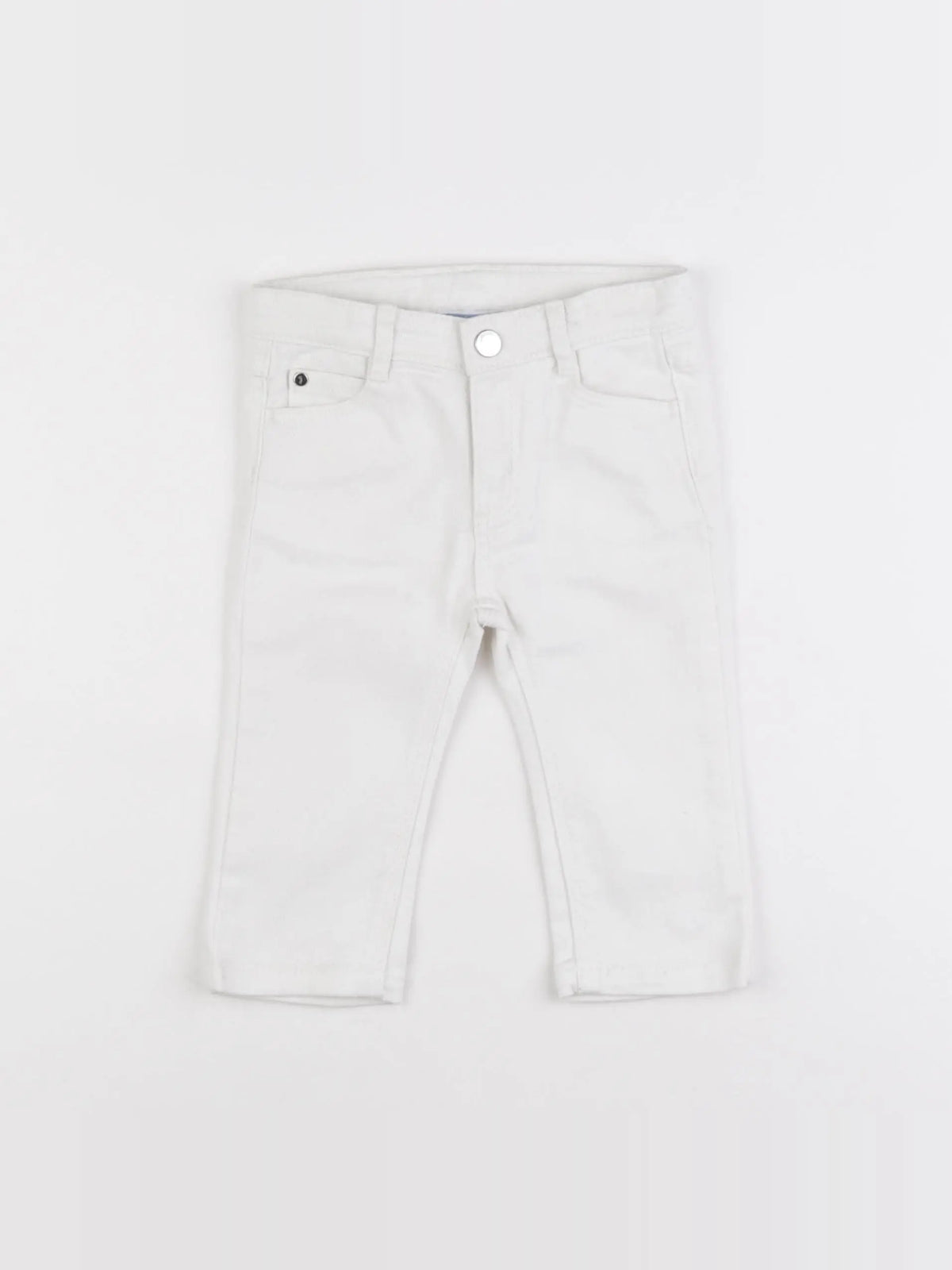 Jacadi - jean blanc - 12 mois