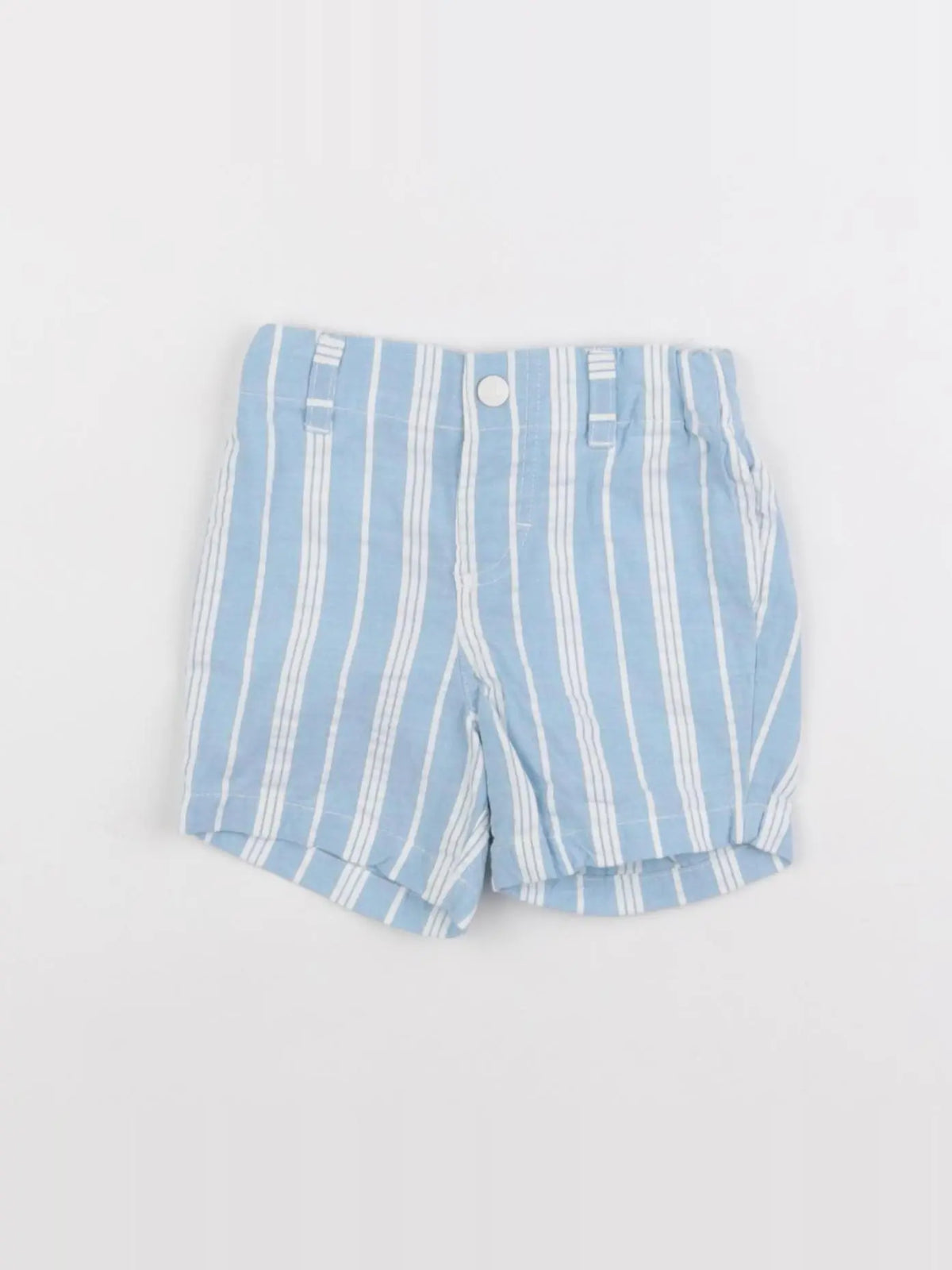 Petit Bateau - short blanc, bleu - 6 mois