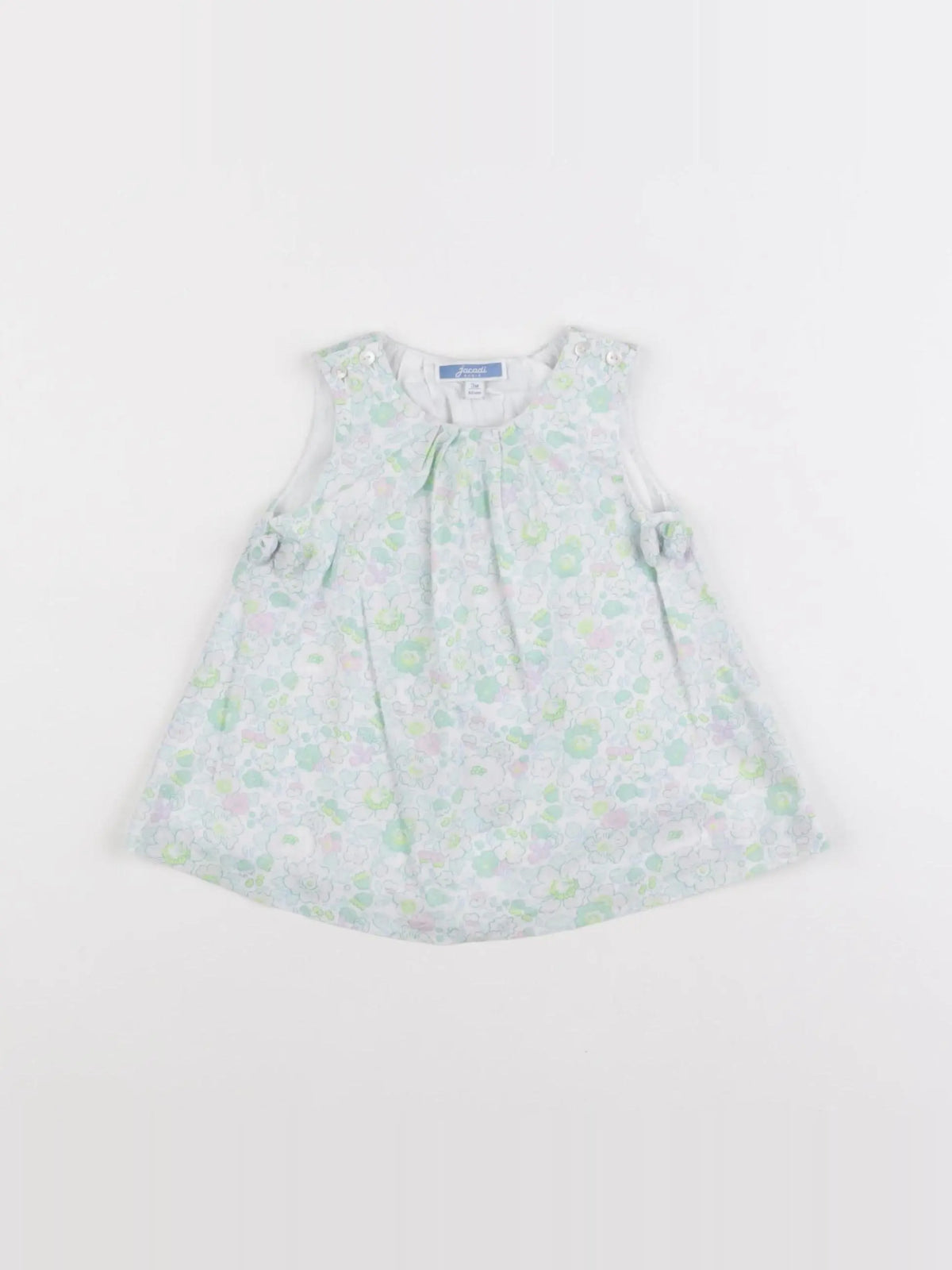 Jacadi - robe liberty blanc, vert - 3 mois
