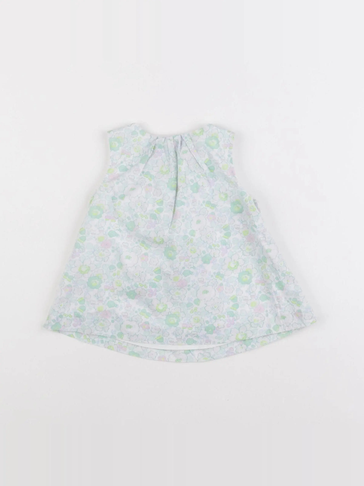 Jacadi - robe liberty blanc, vert - 3 mois