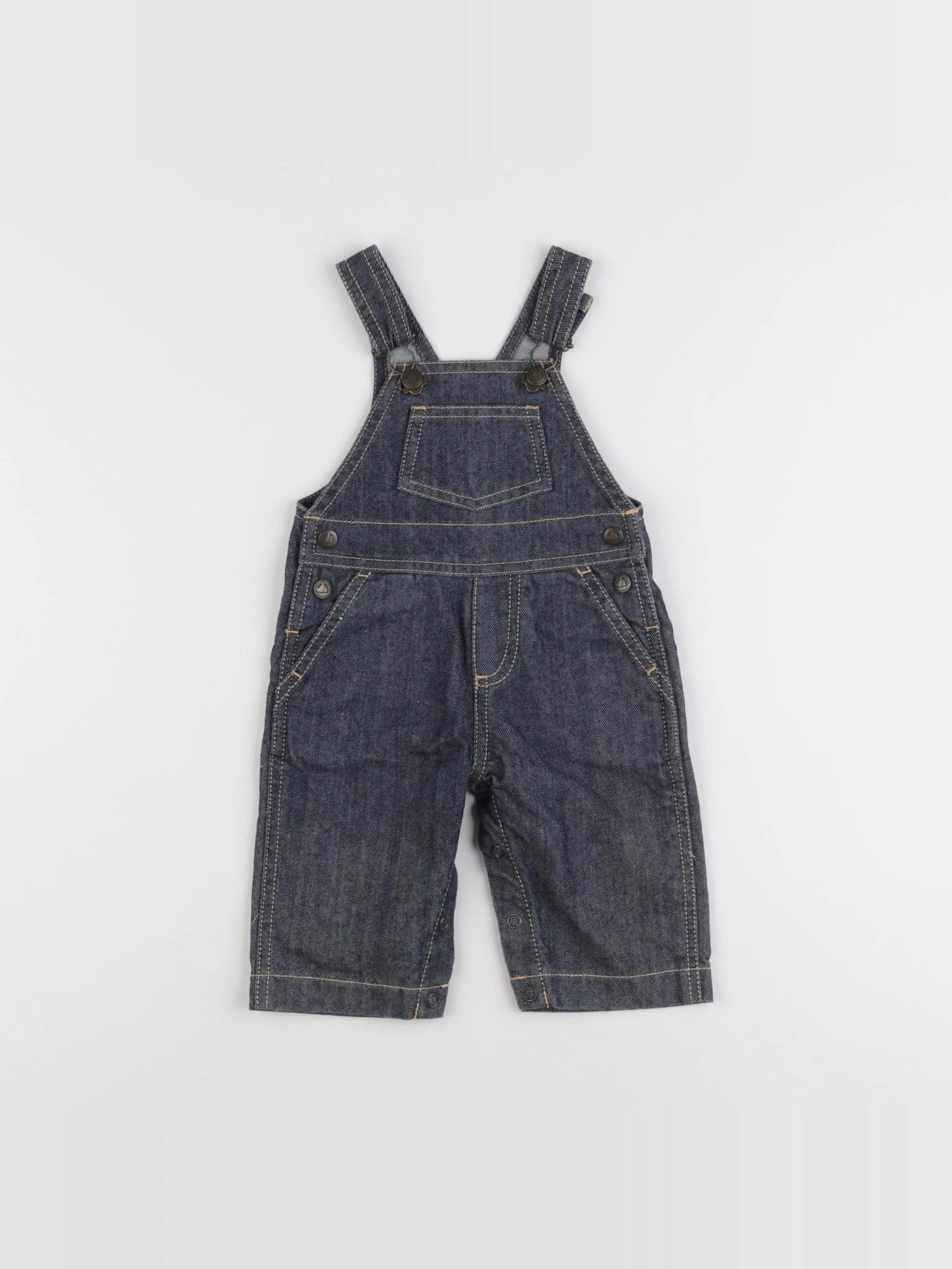 Petit Bateau - salopette bleu - 3 mois