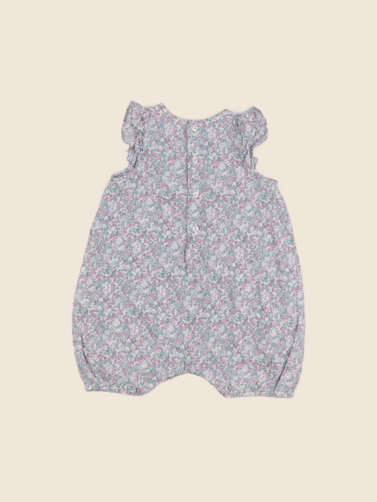 Boutchou - combinaison vert, violet - 6 mois