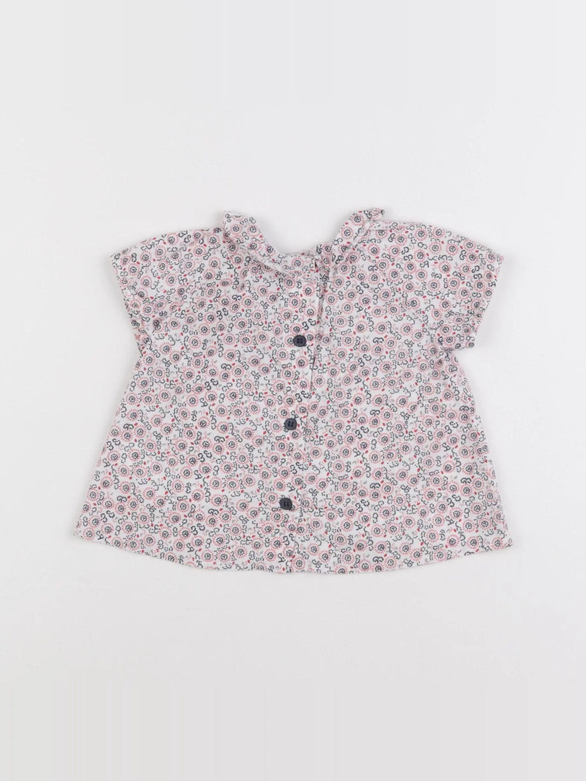 Petit Bateau - blouse rouge - 6 mois
