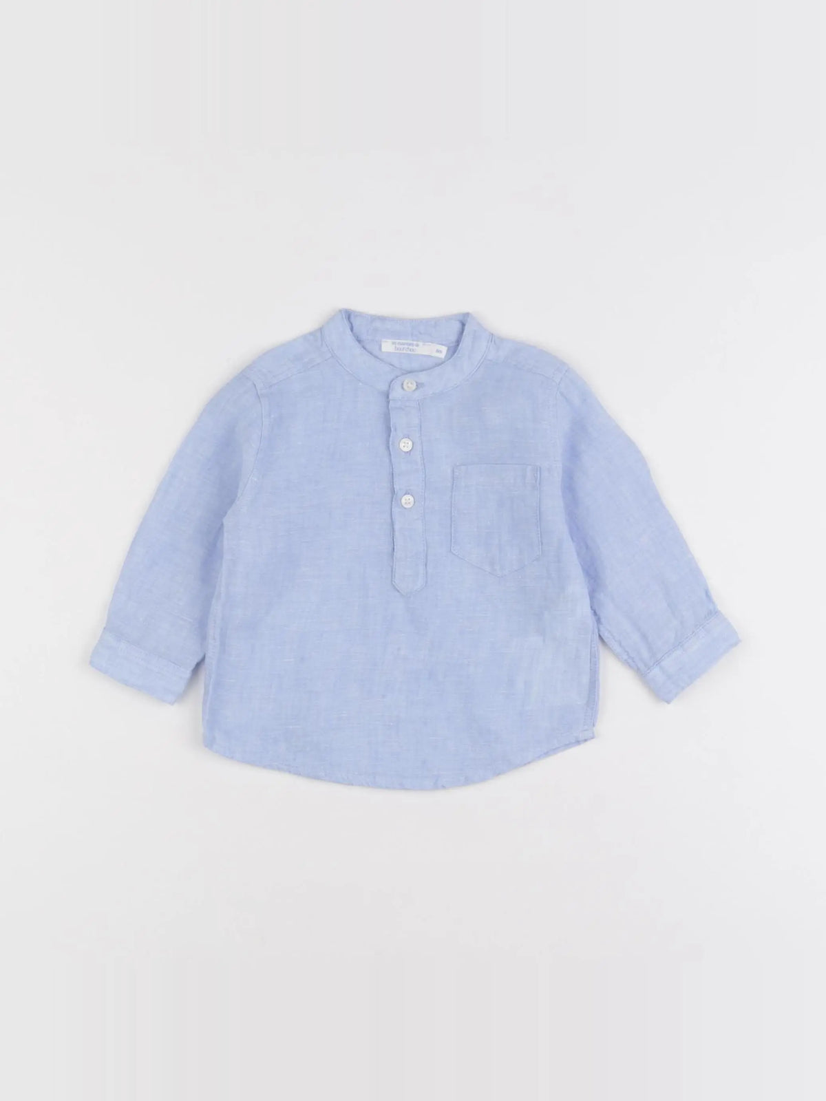 Boutchou - chemise bleu - 6 mois