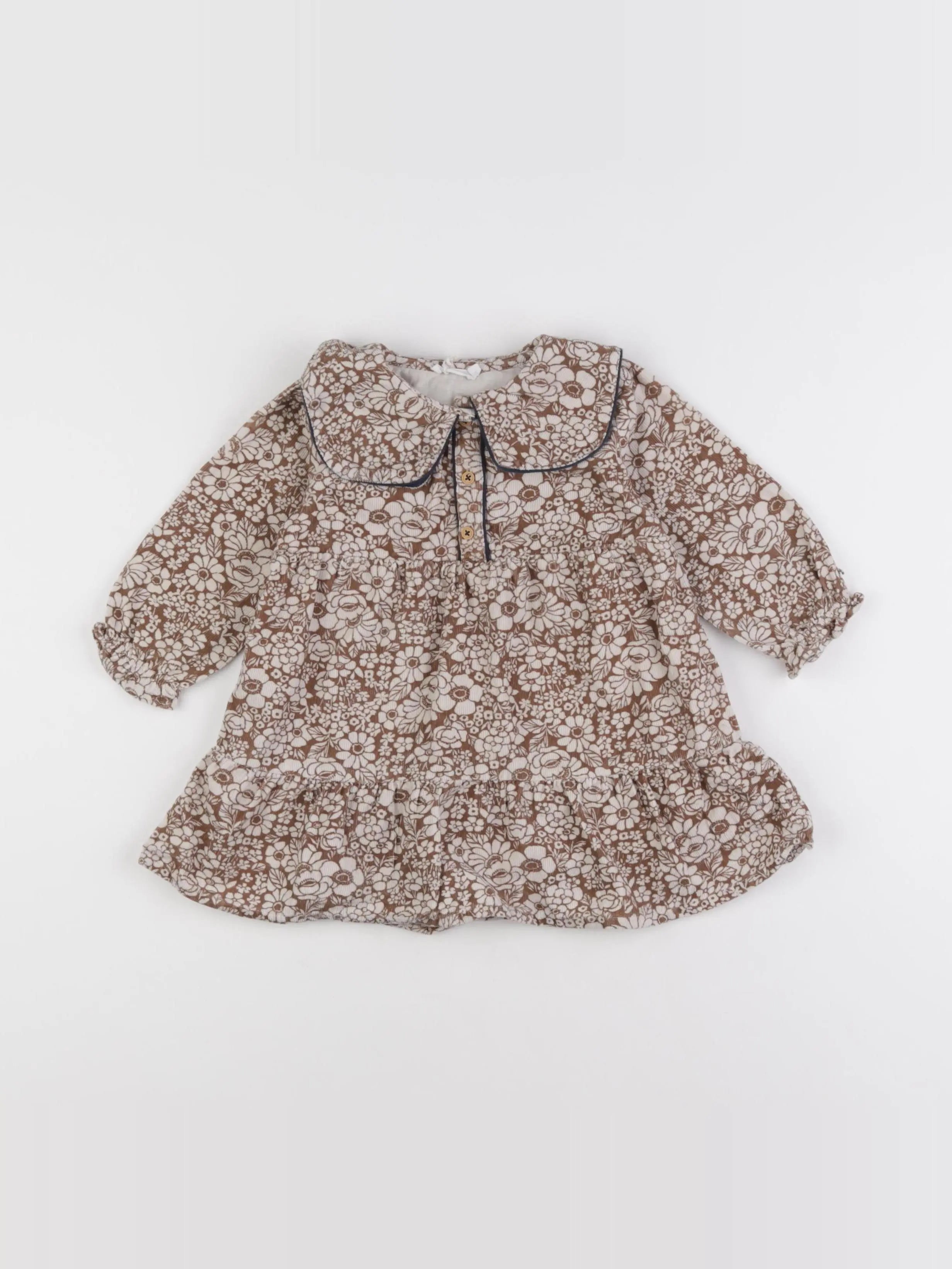 Boutchou - robe marron - 12 mois
