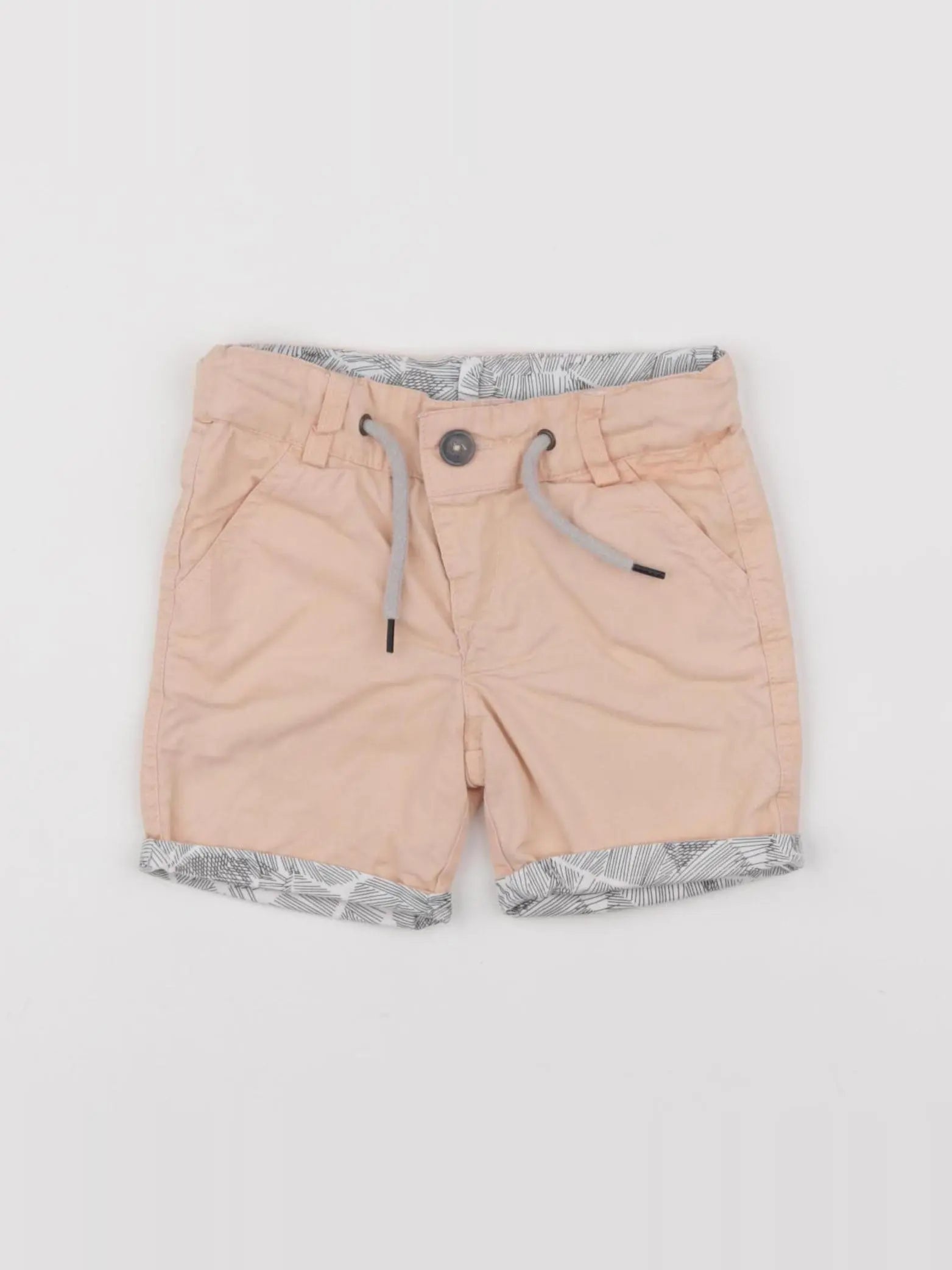 IKKS - short réversible blanc, orange - 6 mois