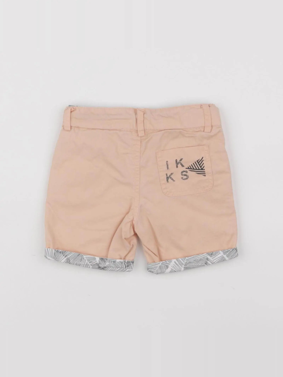 IKKS - short réversible blanc, orange - 6 mois