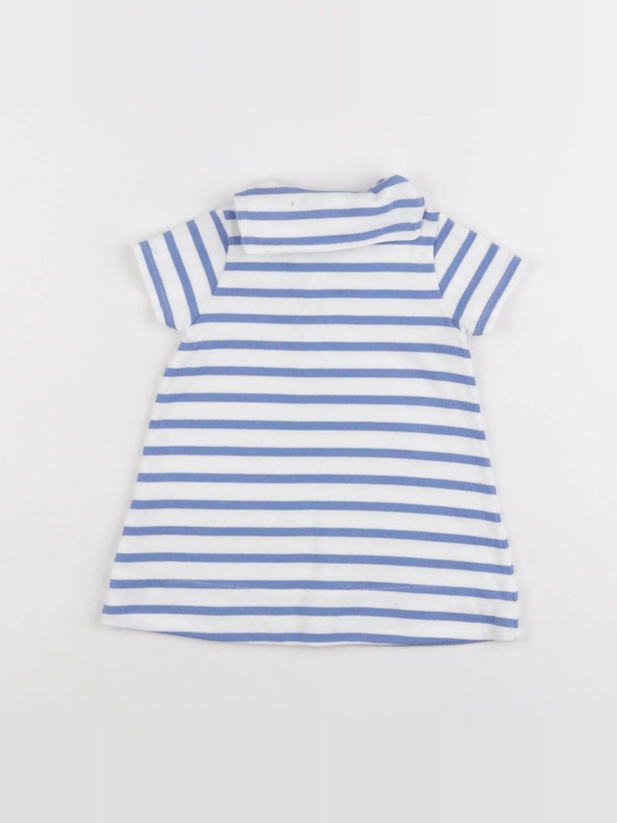 Petit Bateau - robe bleu, blanc - 6 mois
