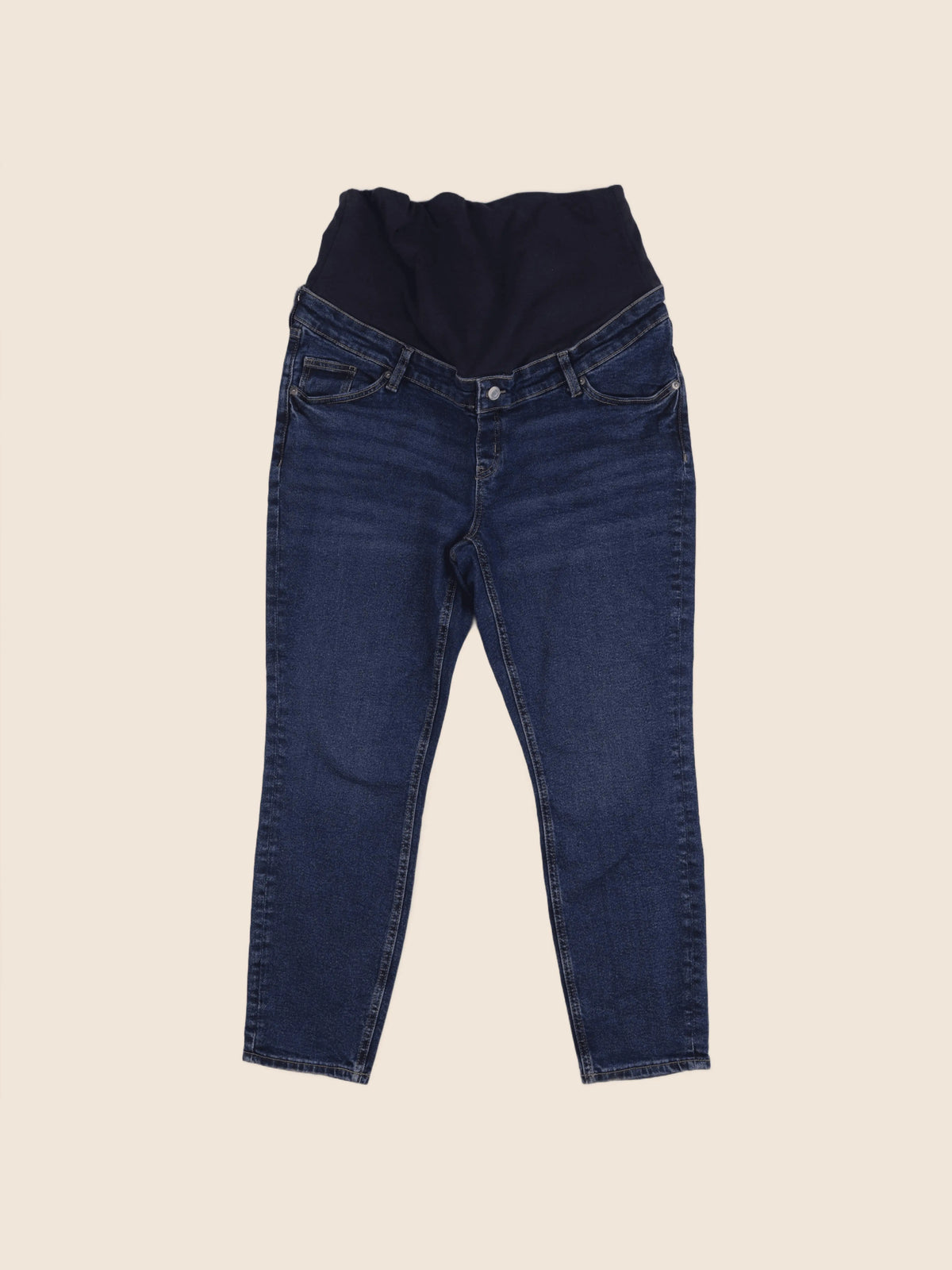H&M - jean grossesse bleu - l