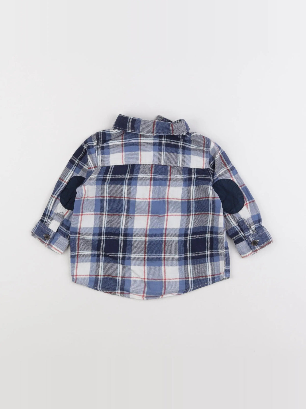 H&M - chemise blanc, bleu - 6 mois
