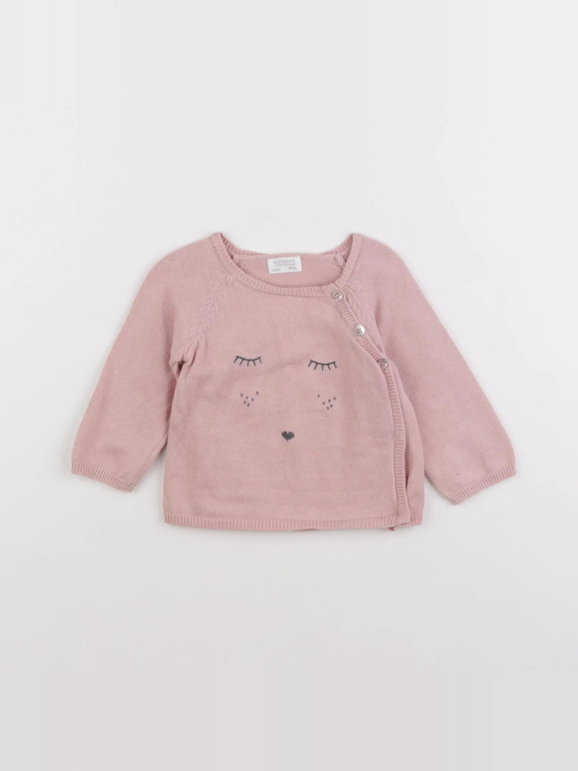 Natalys - pull rose - 6 mois
