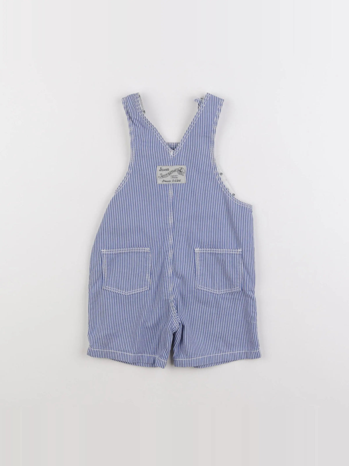 Petit Bateau - salopette blanc, bleu - 6 mois