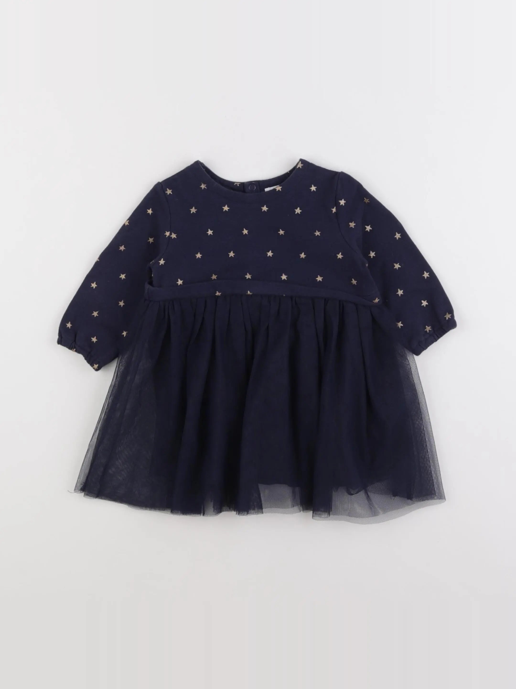 Boutchou - robe or, bleu - 6 mois