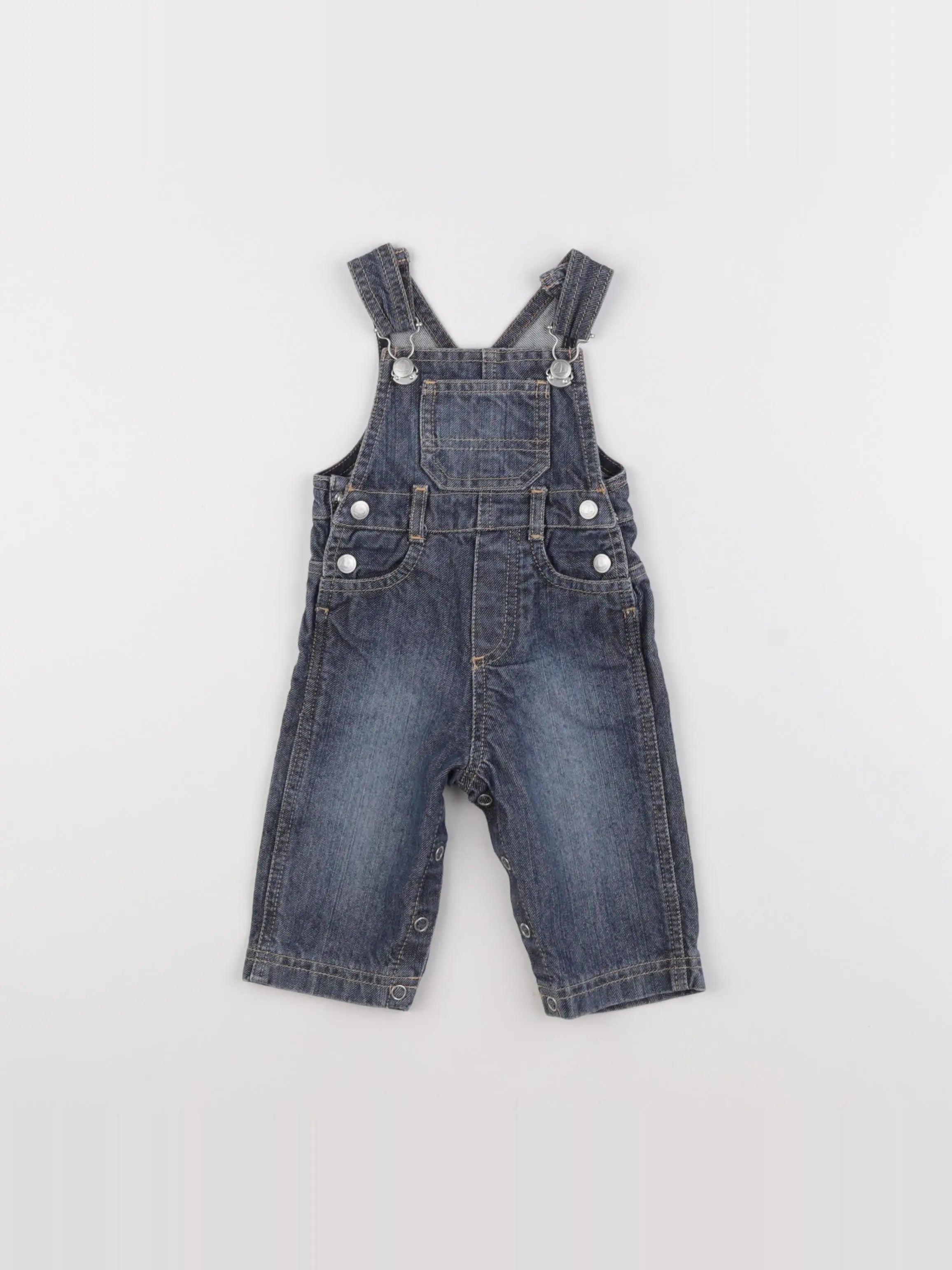 Petit Bateau - salopette bleu - 3 mois