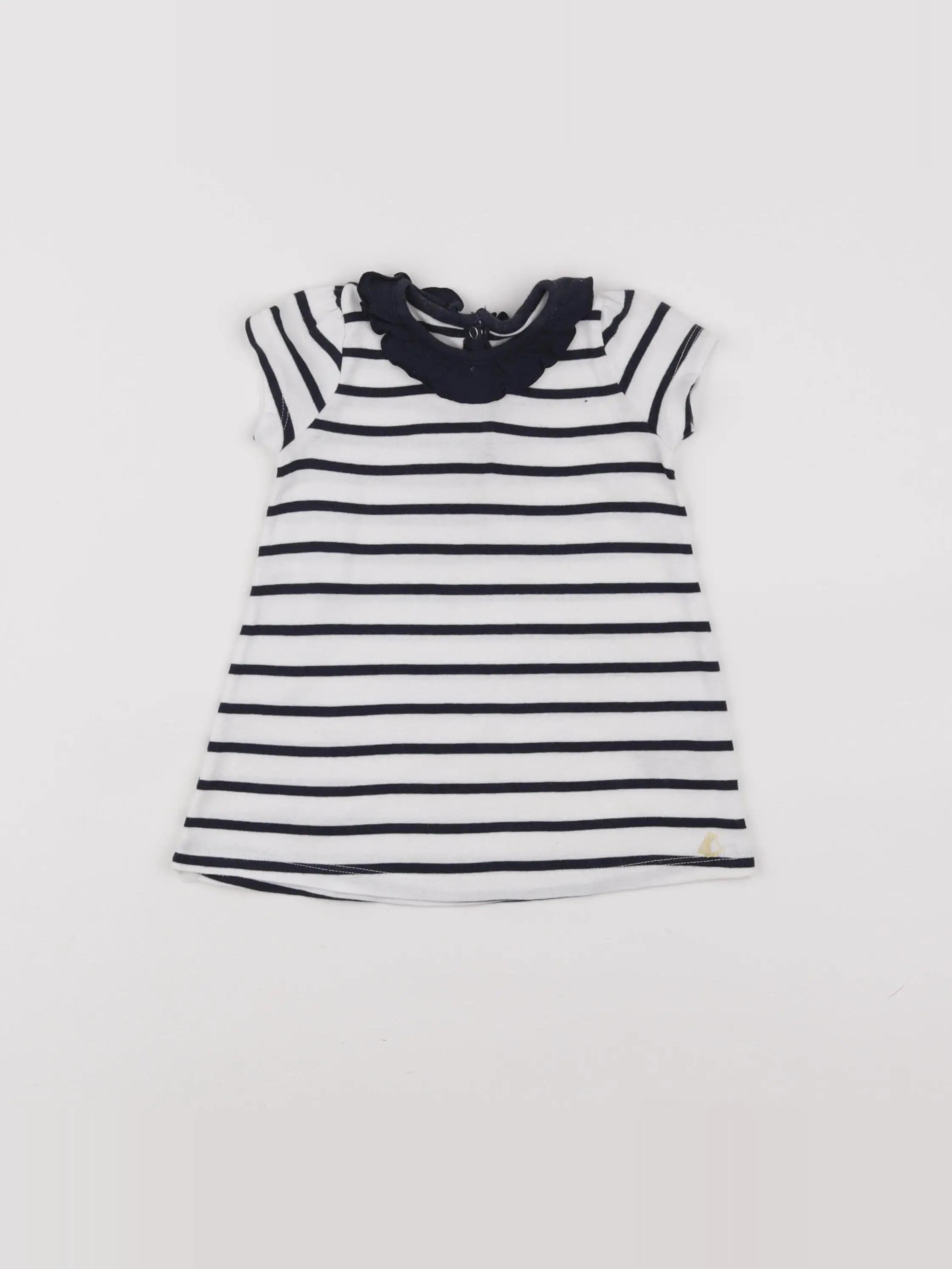 Petit Bateau - robe bleu - 6 mois