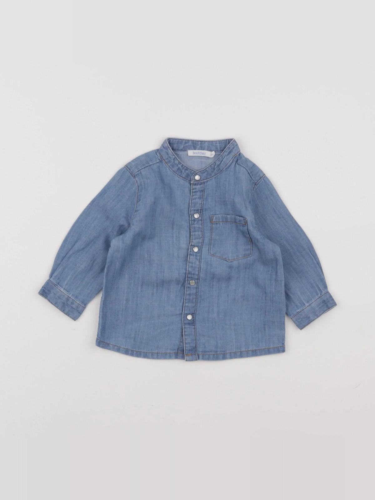 Boutchou - chemise bleu - 6 mois