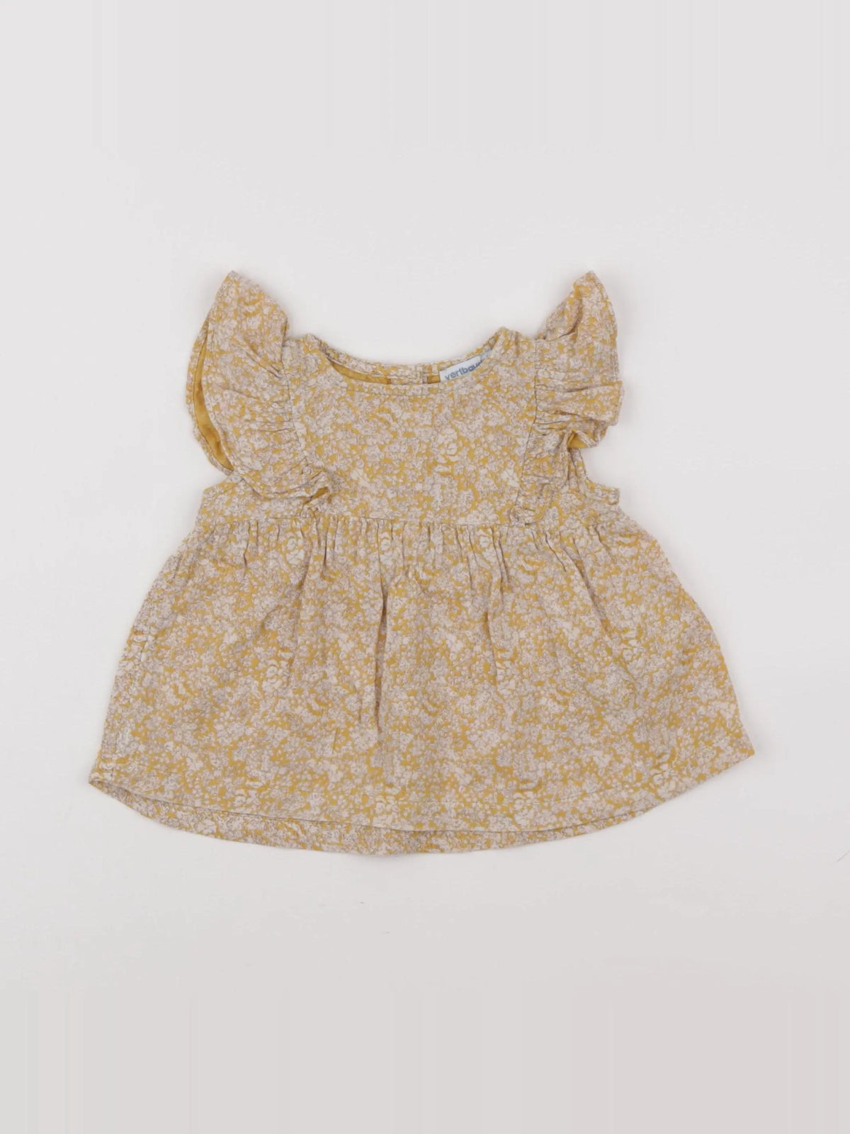 Vertbaudet - blouse jaune - 12 mois
