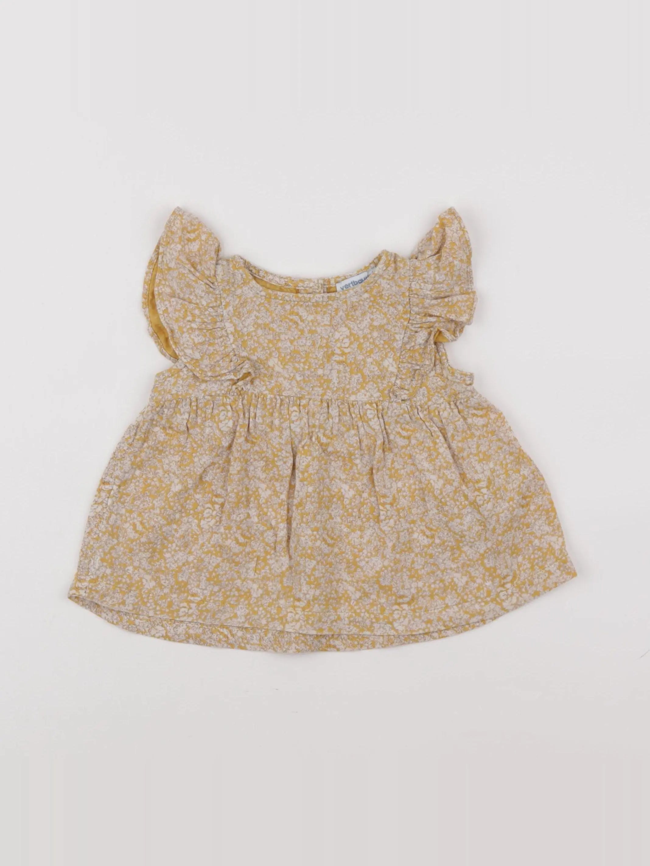 Vertbaudet - blouse jaune - 12 mois