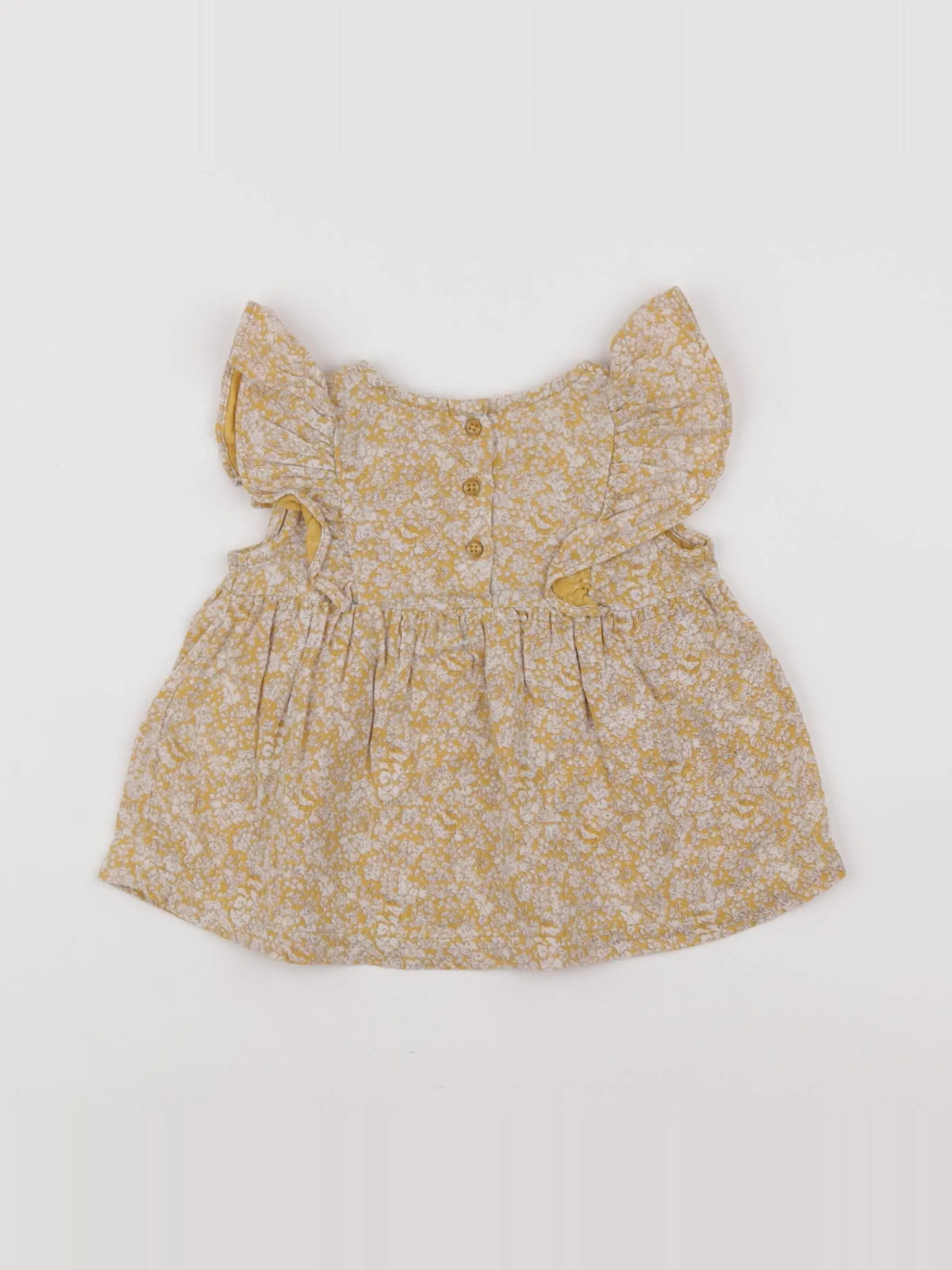 Vertbaudet - blouse jaune - 12 mois