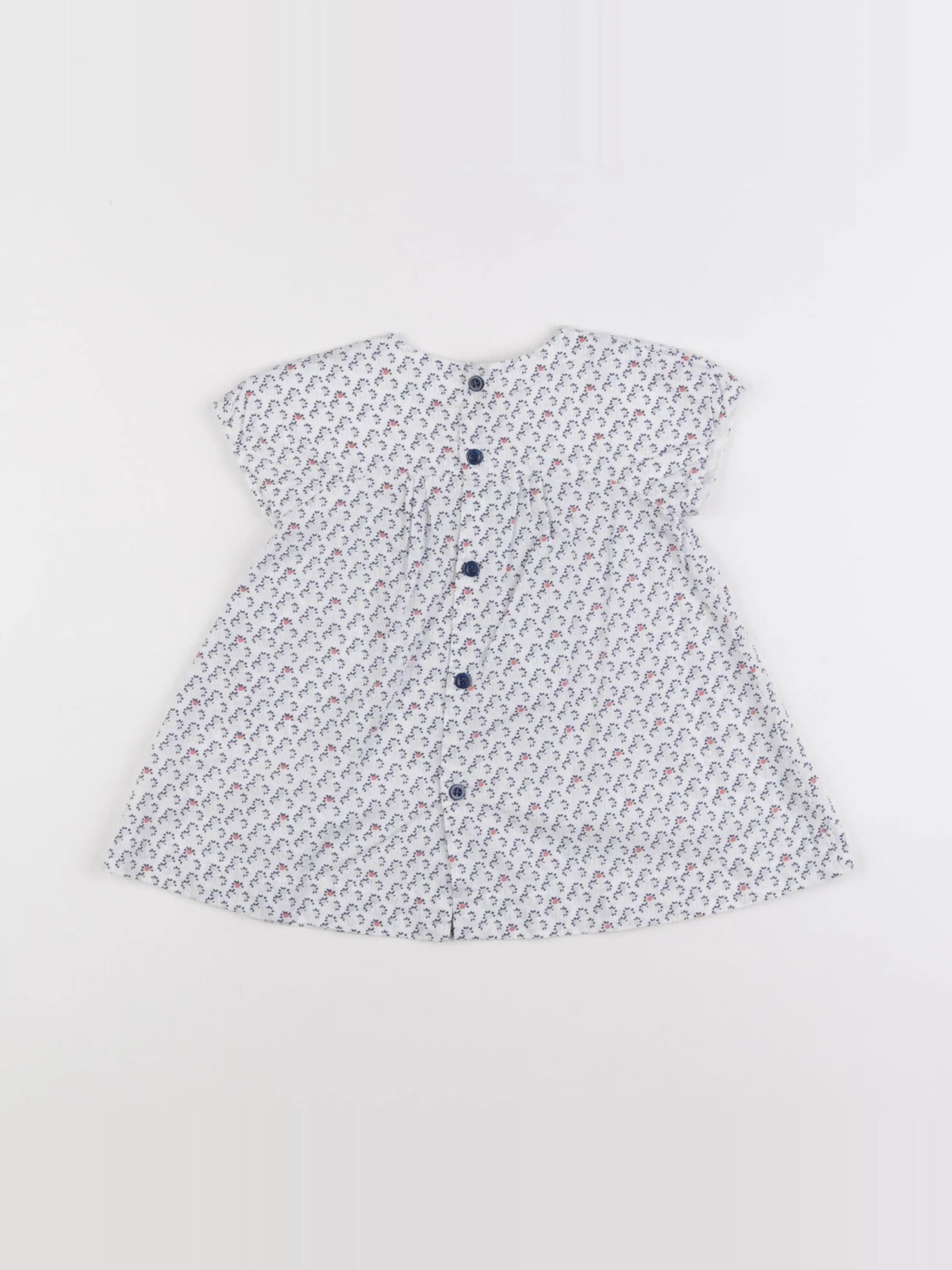 Jacadi - robe blanc, bleu - 6 mois