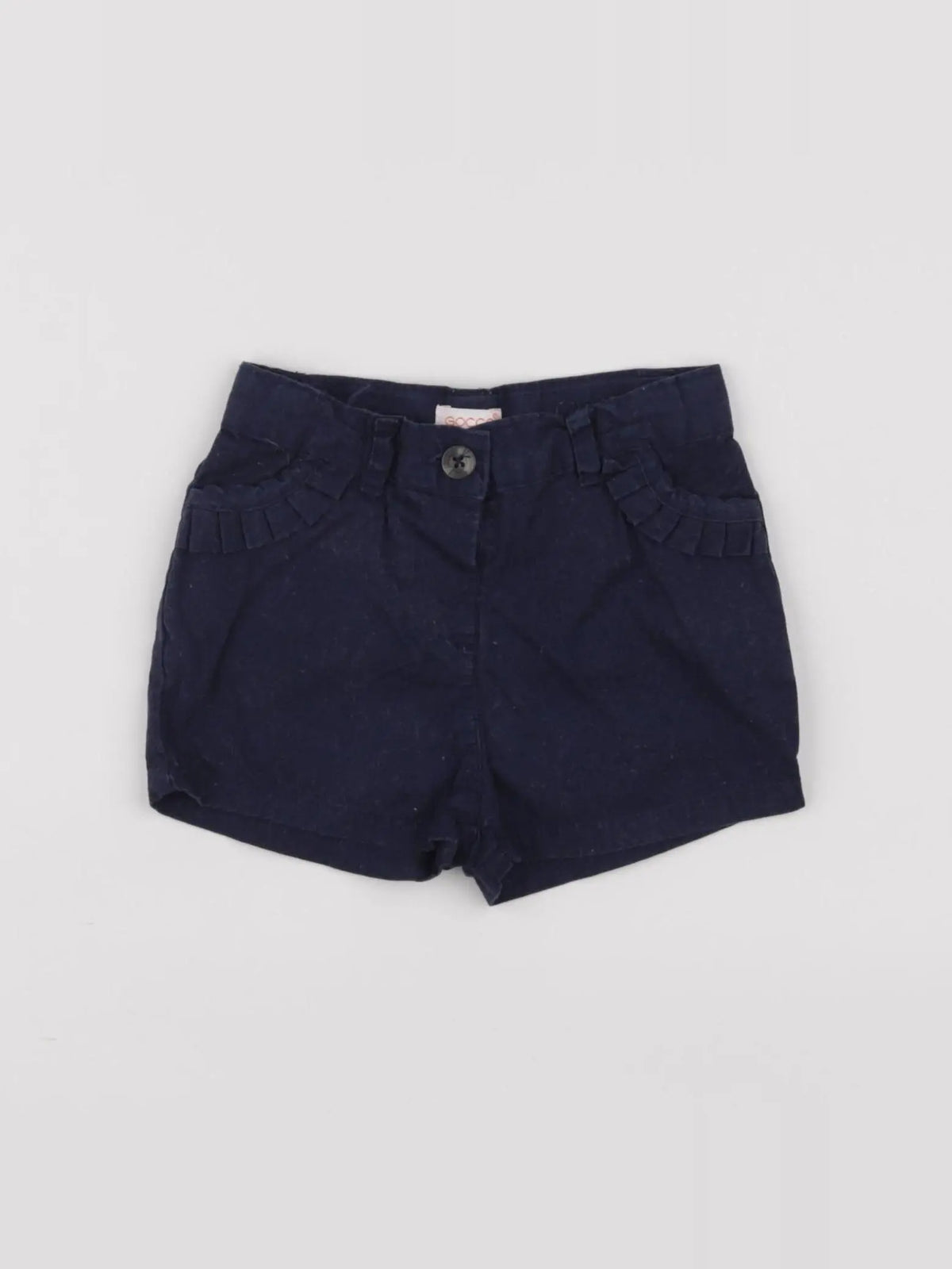 Gocco - short bleu - 6/9 mois