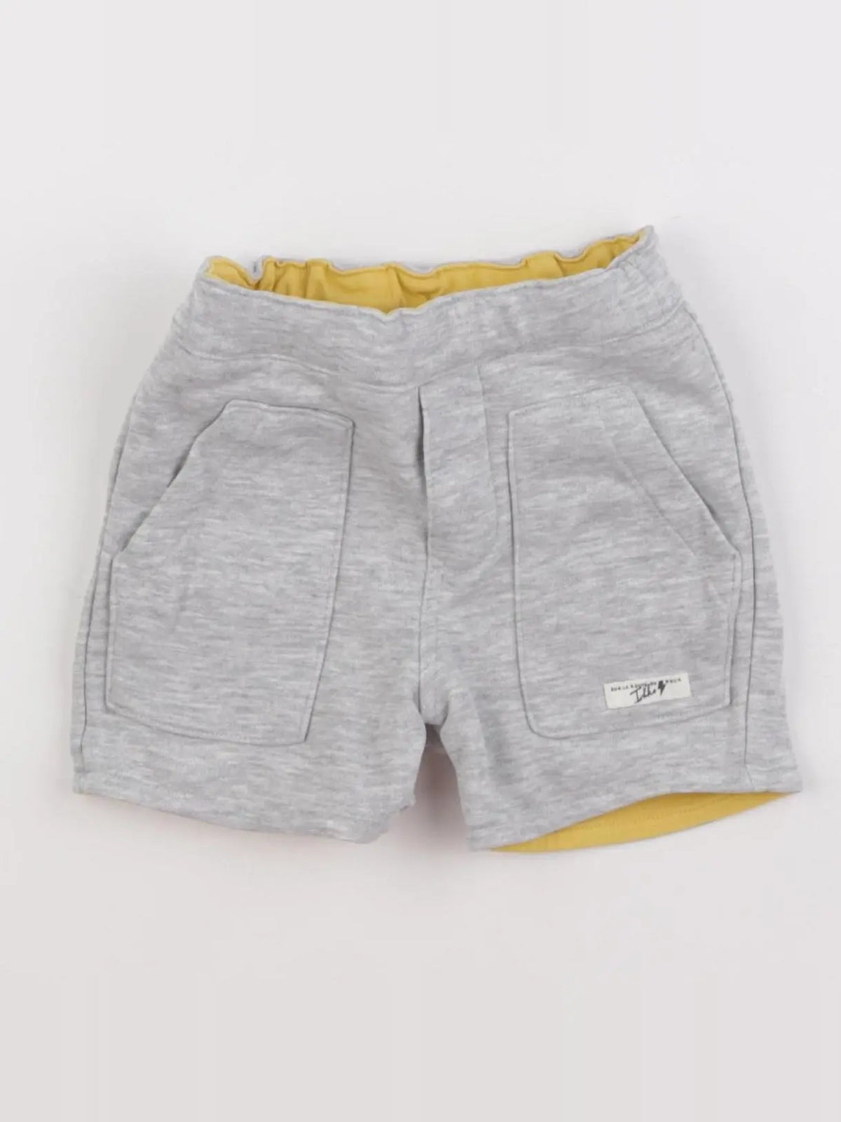 IKKS - short réversible jaune, gris - 12 mois