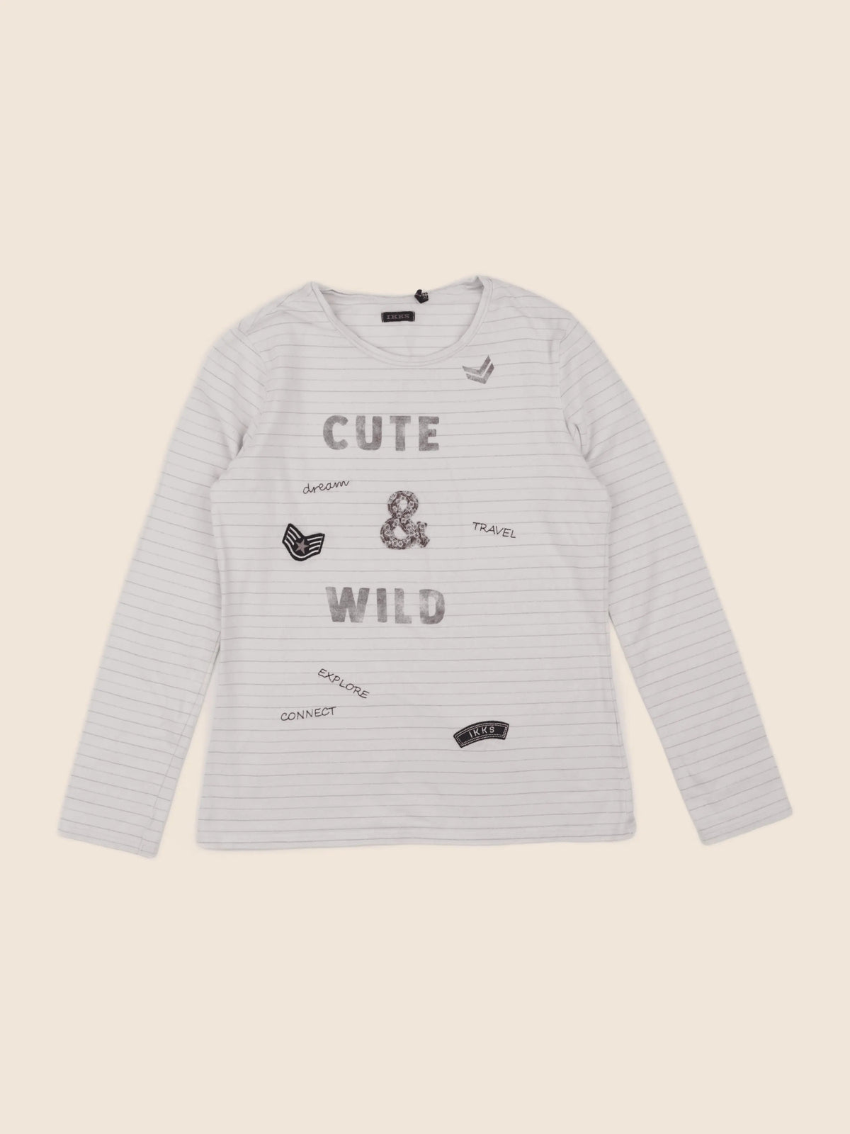 IKKS - tee-shirt beige - 12 ans