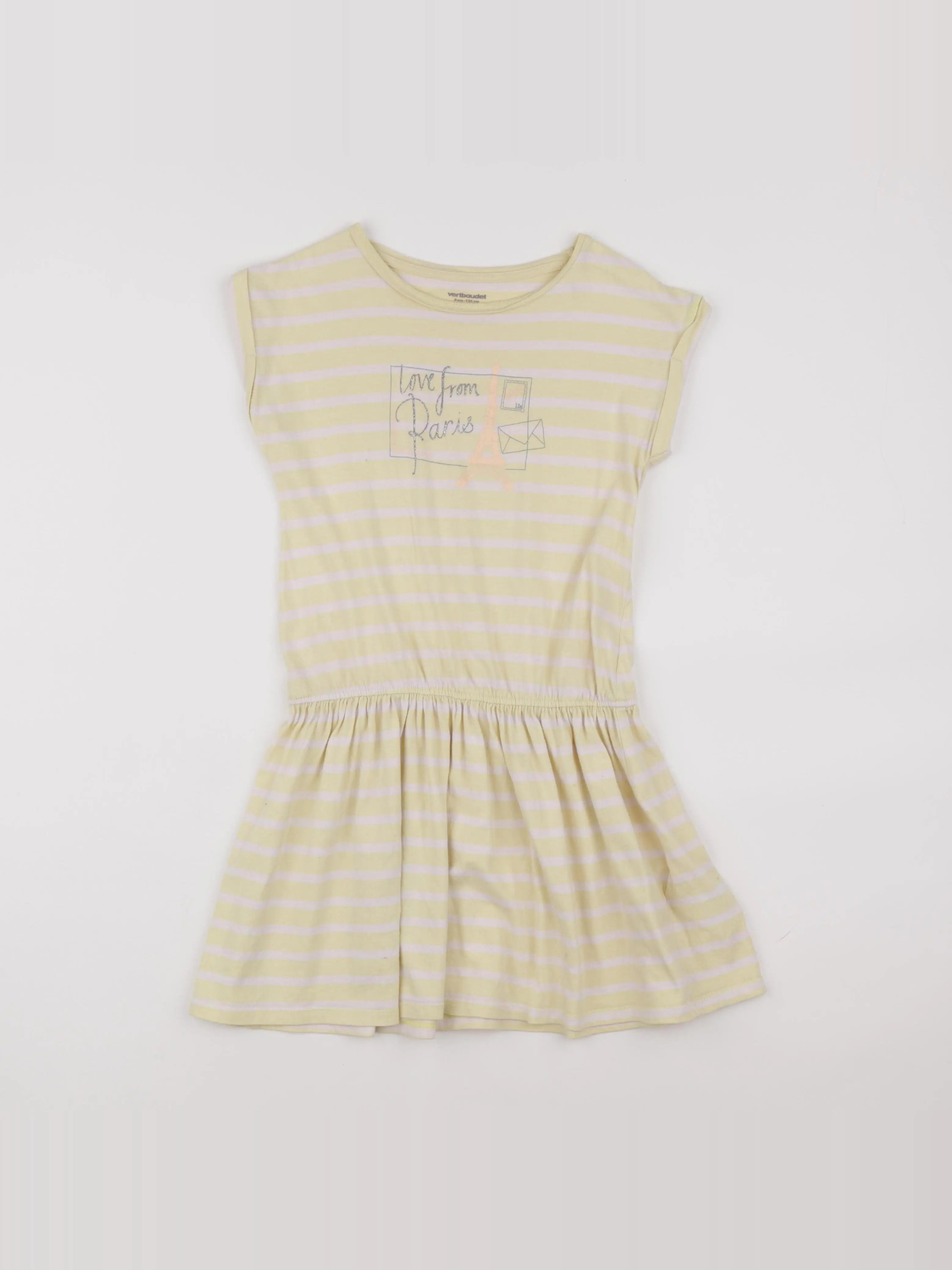 Vertbaudet - robe jaune - 8 ans