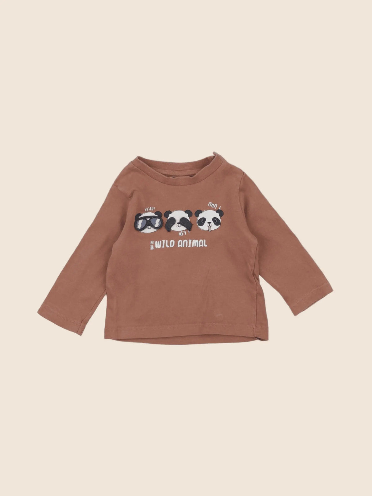 Vertbaudet - tee-shirt marron - 3 mois
