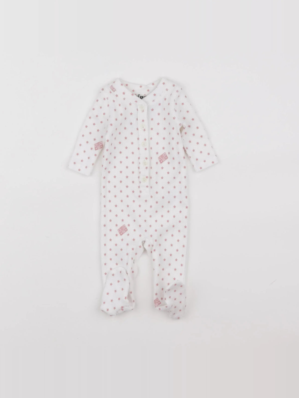 Bonton - pyjama coton blanc - 6 mois