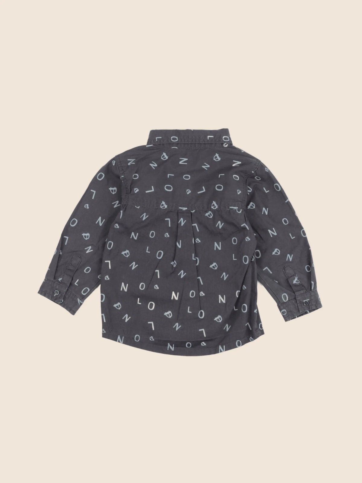 Vertbaudet - chemise gris - 12 mois
