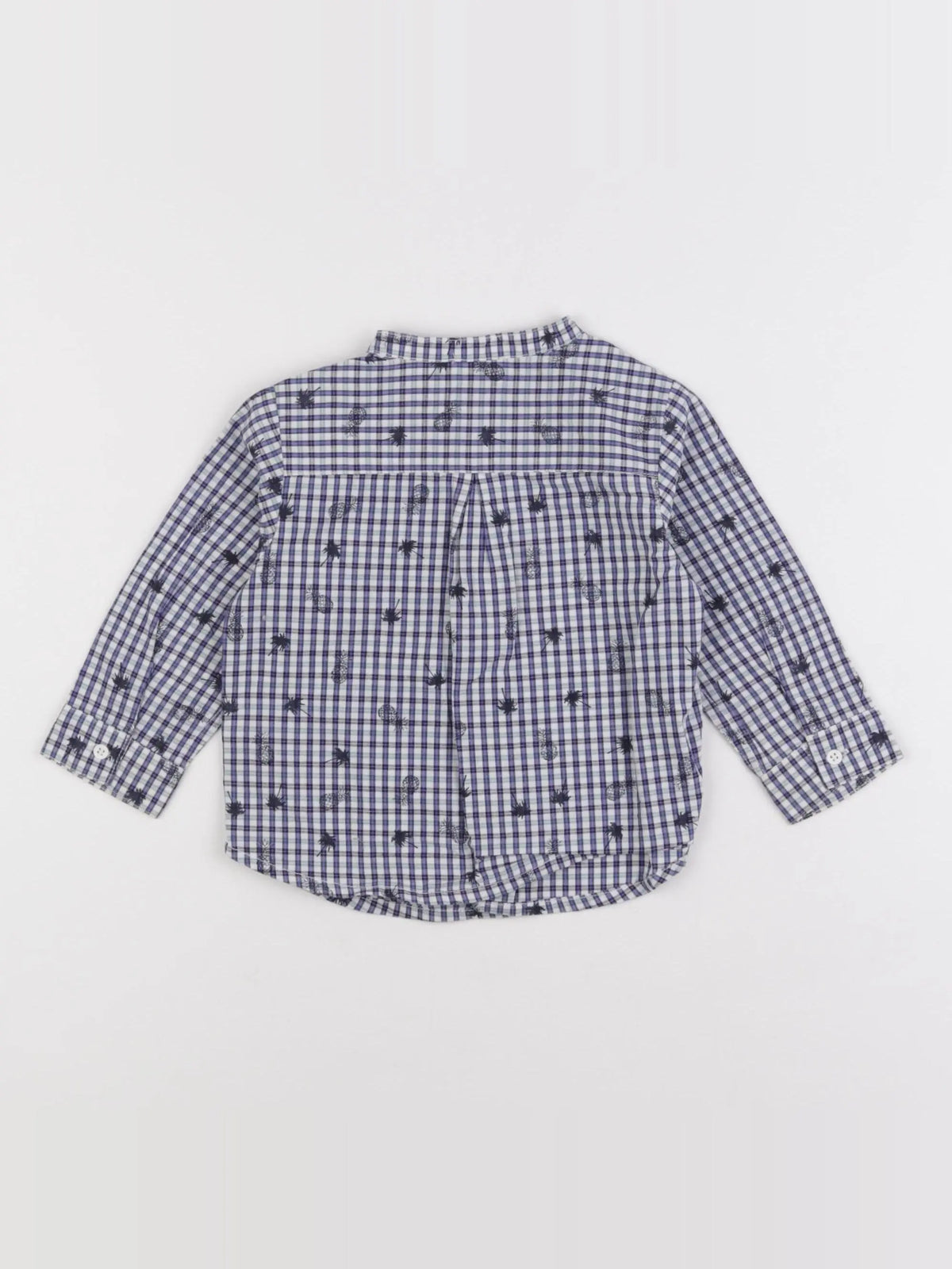 Cyrillus - chemise bleu, blanc - 12 mois