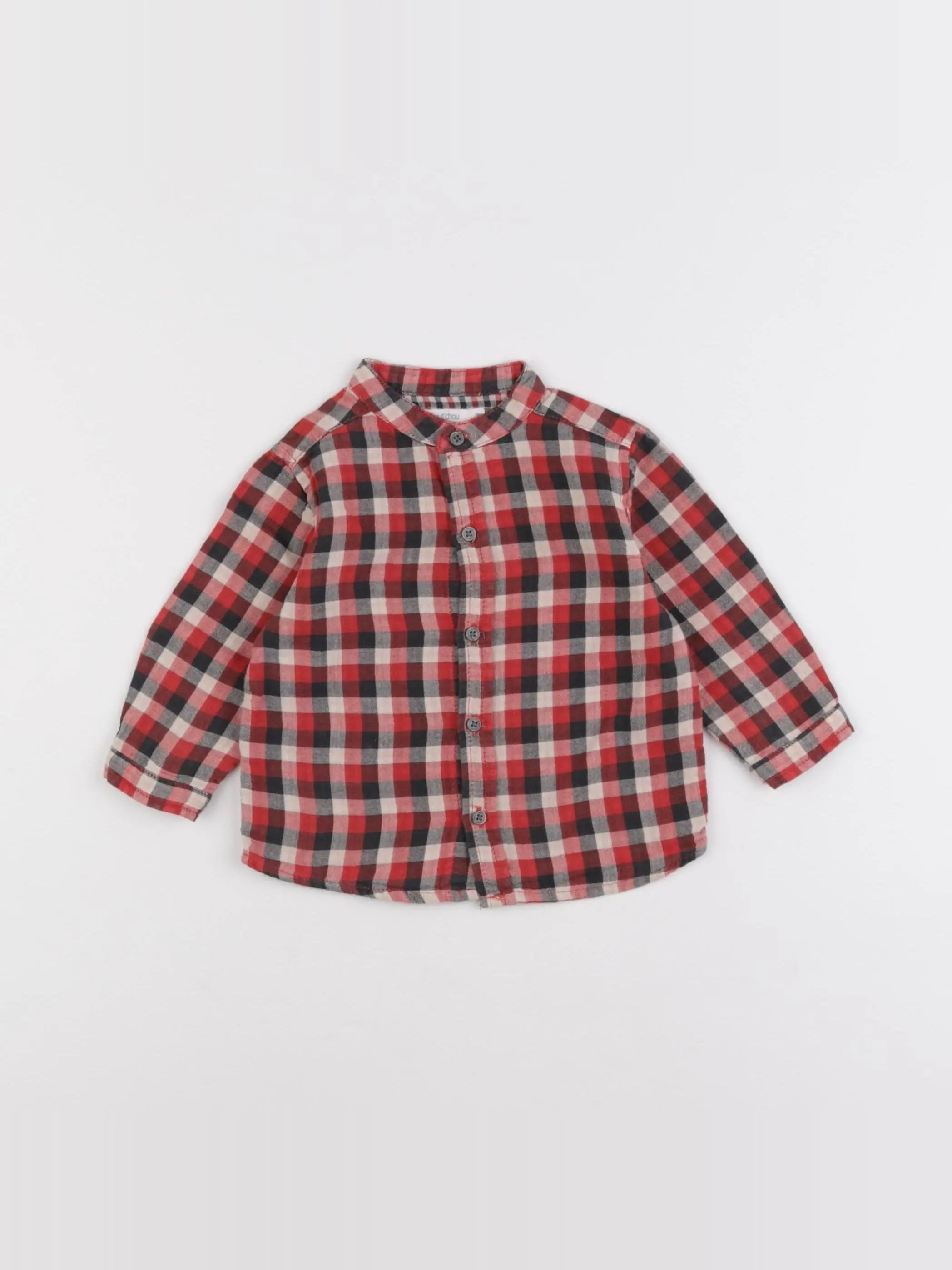 Boutchou - chemise rouge - 9 mois