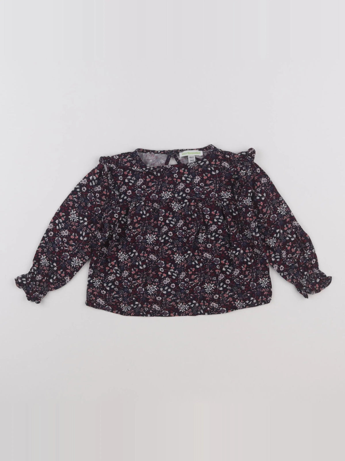 Vertbaudet - blouse bleu, violet - 2 ans