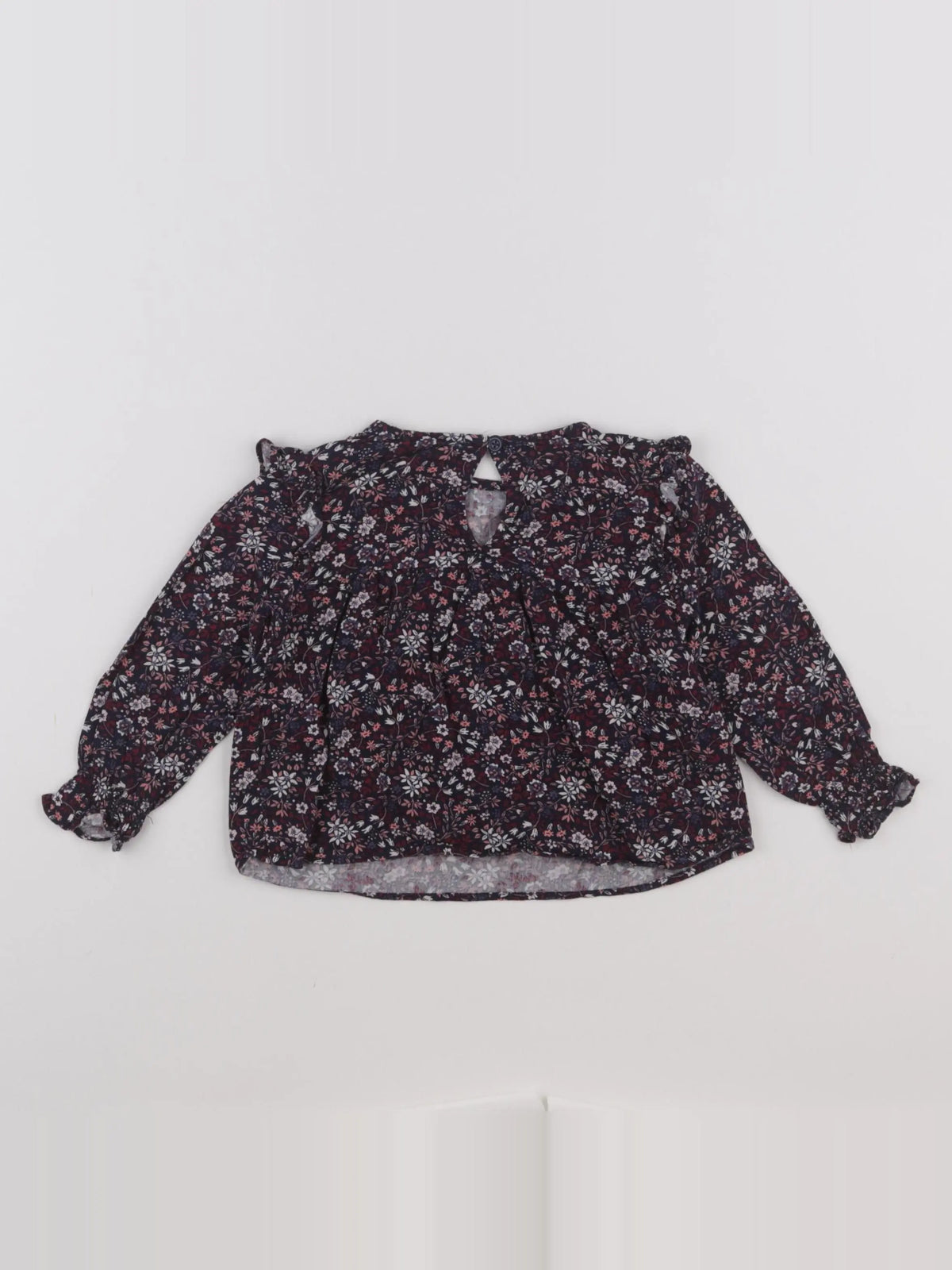 Vertbaudet - blouse bleu, violet - 2 ans