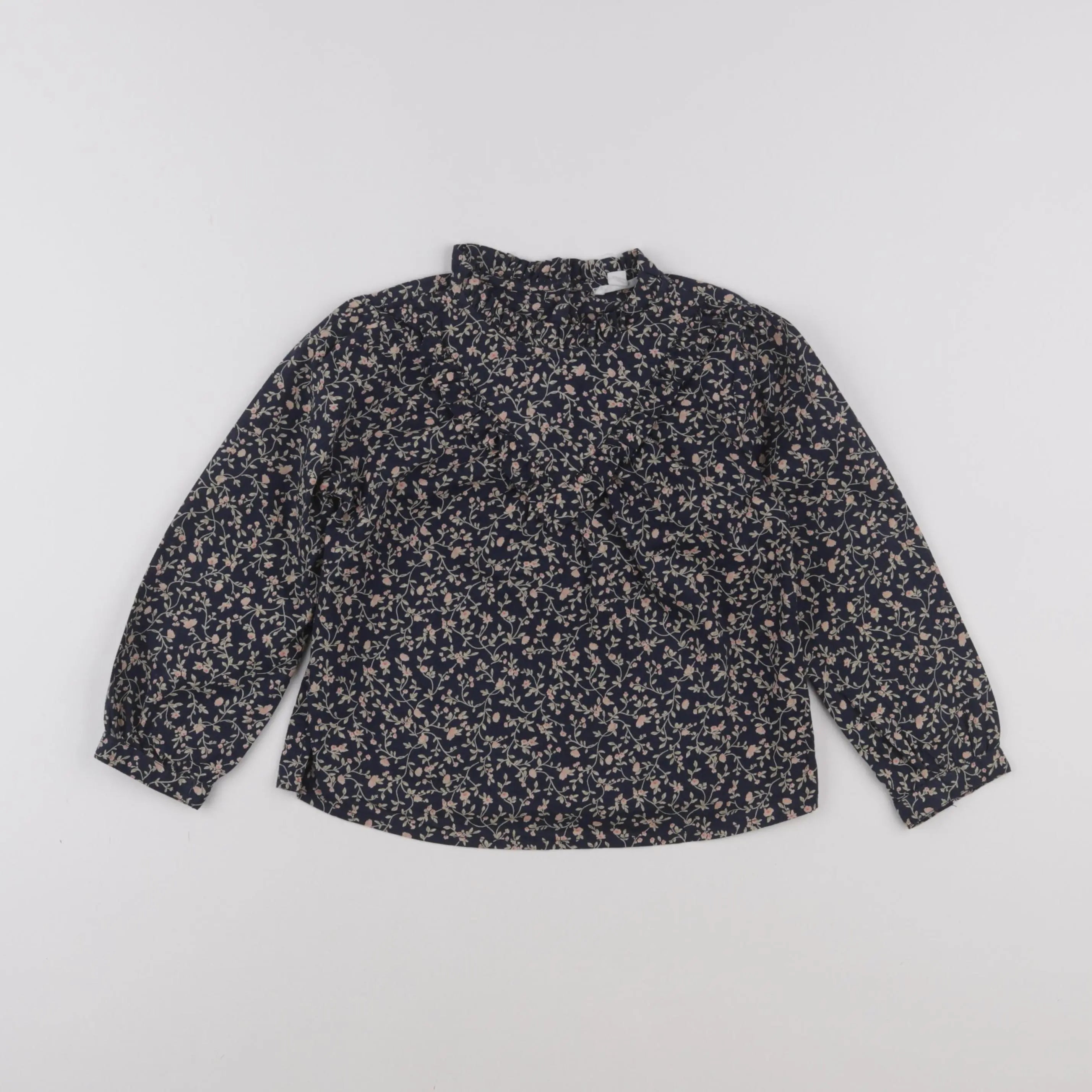 Vertbaudet - blouse bleu, beige - 10 ans