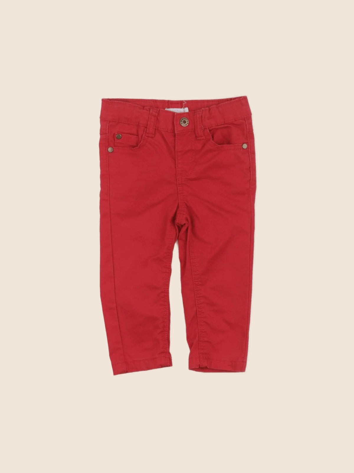 Boutchou - pantalon rouge - 6 mois