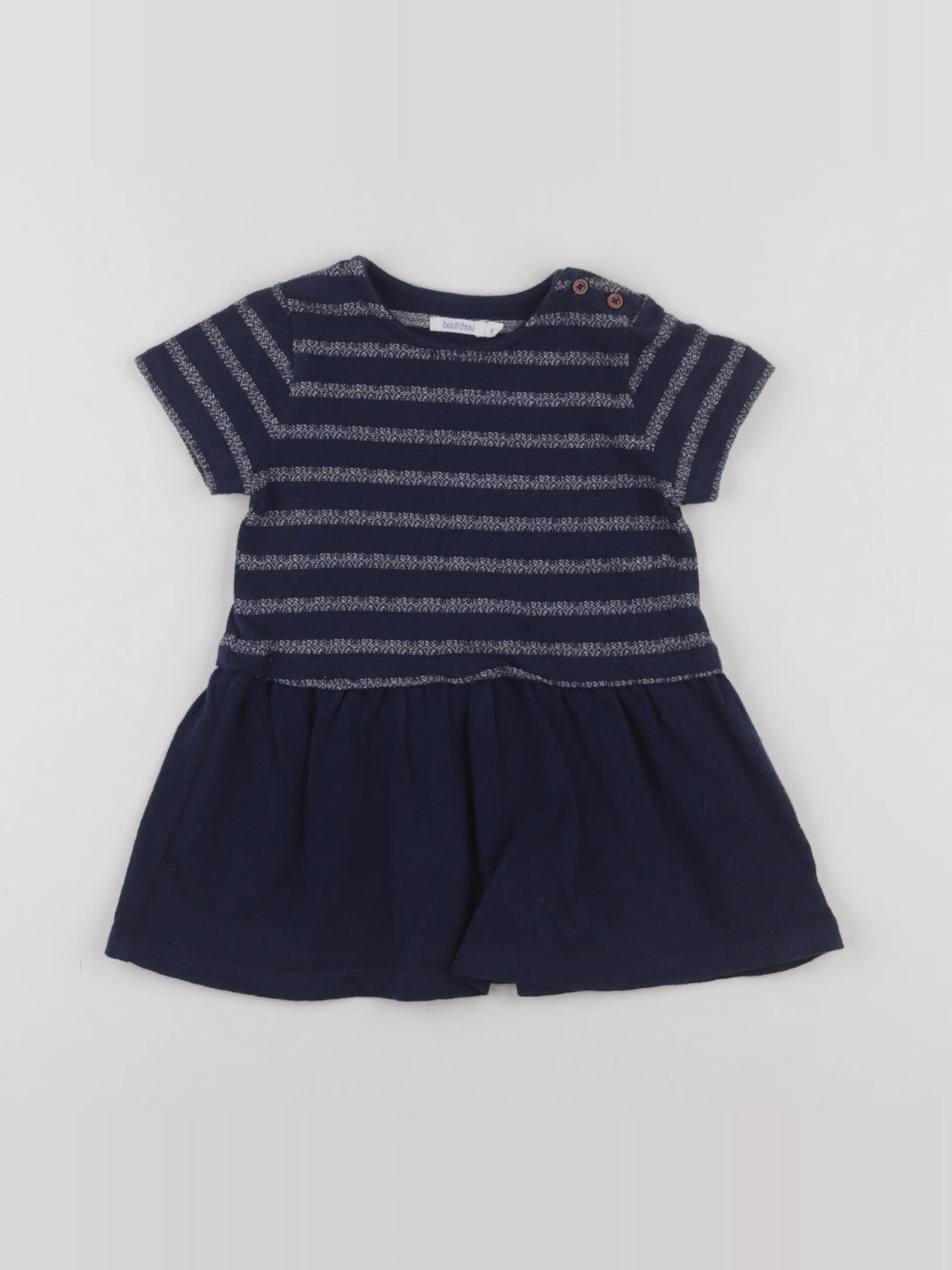 Boutchou - robe bleu - 12 mois