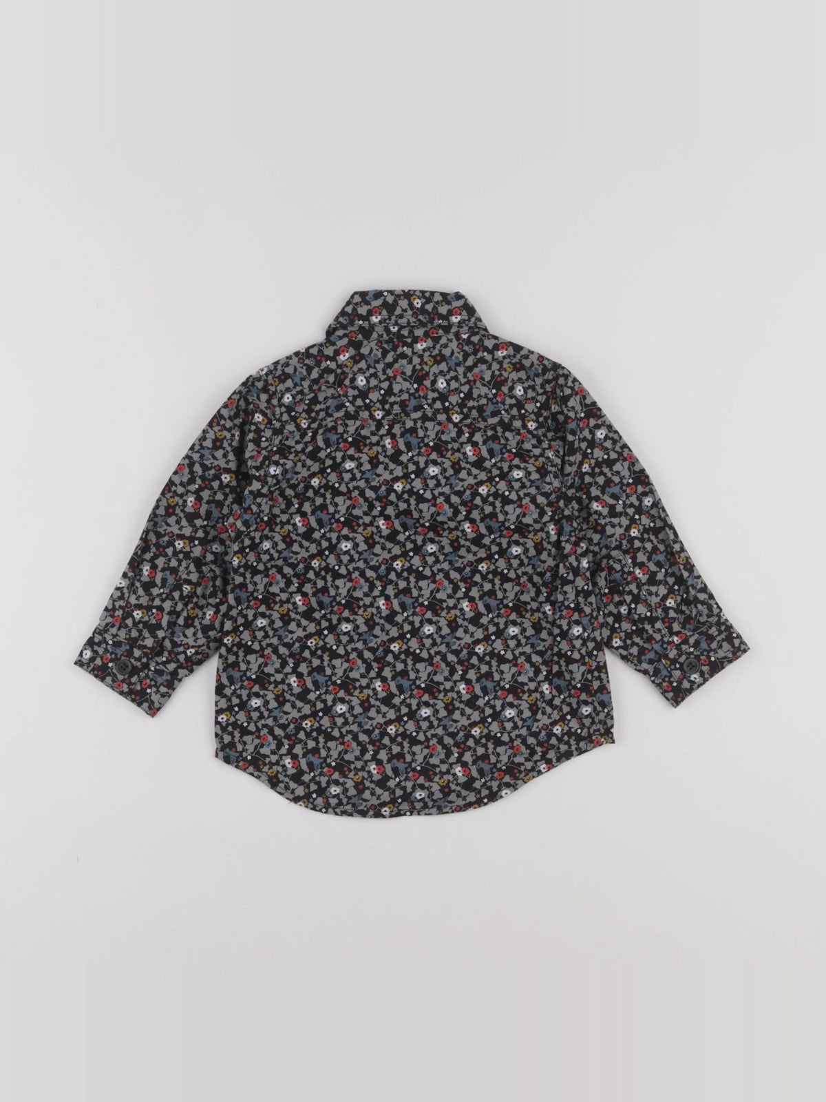 Petit Bateau - chemise multicolore - 12 mois