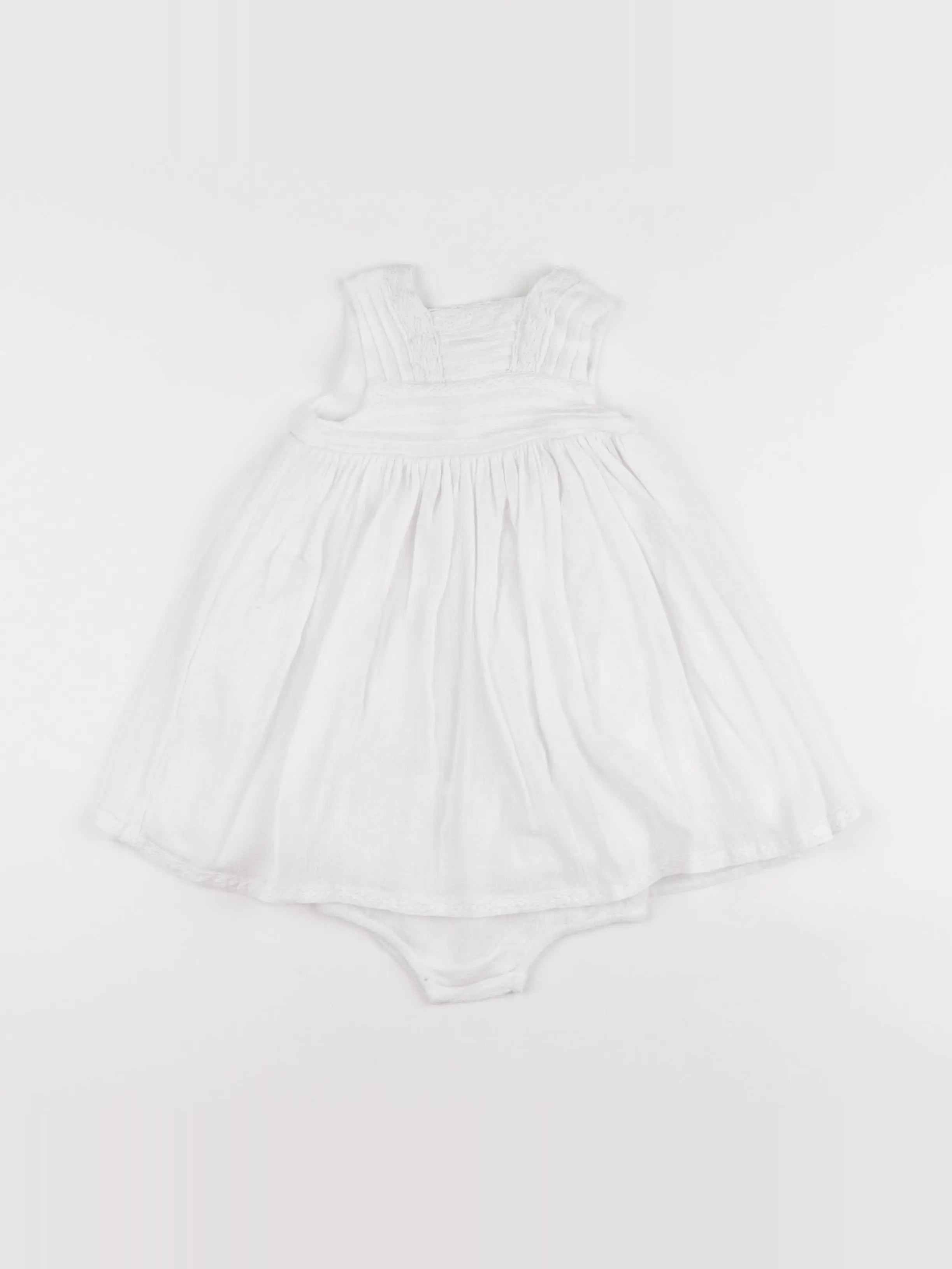 Monoprix - robe blanc - 6 mois