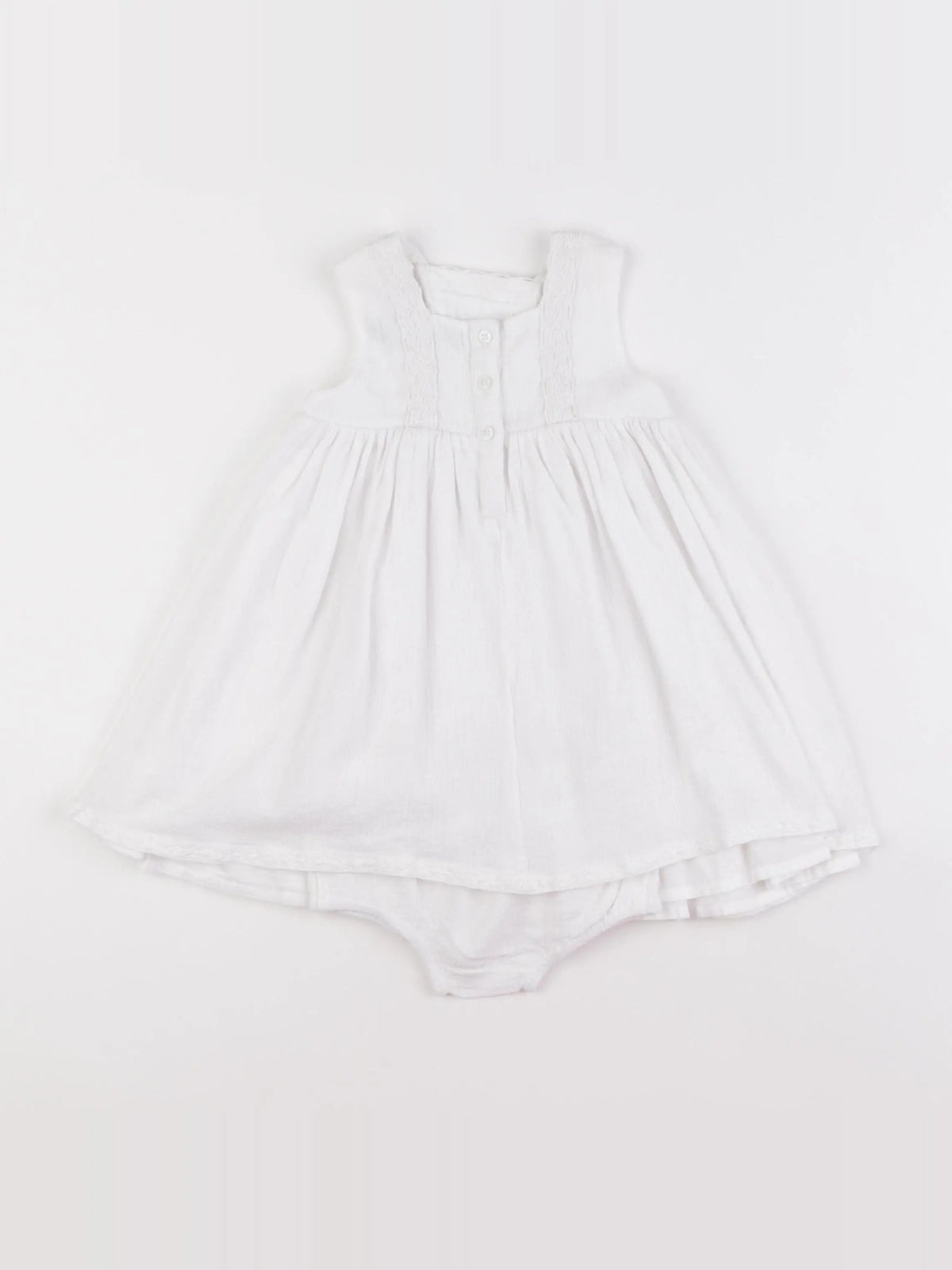 Monoprix - robe blanc - 6 mois