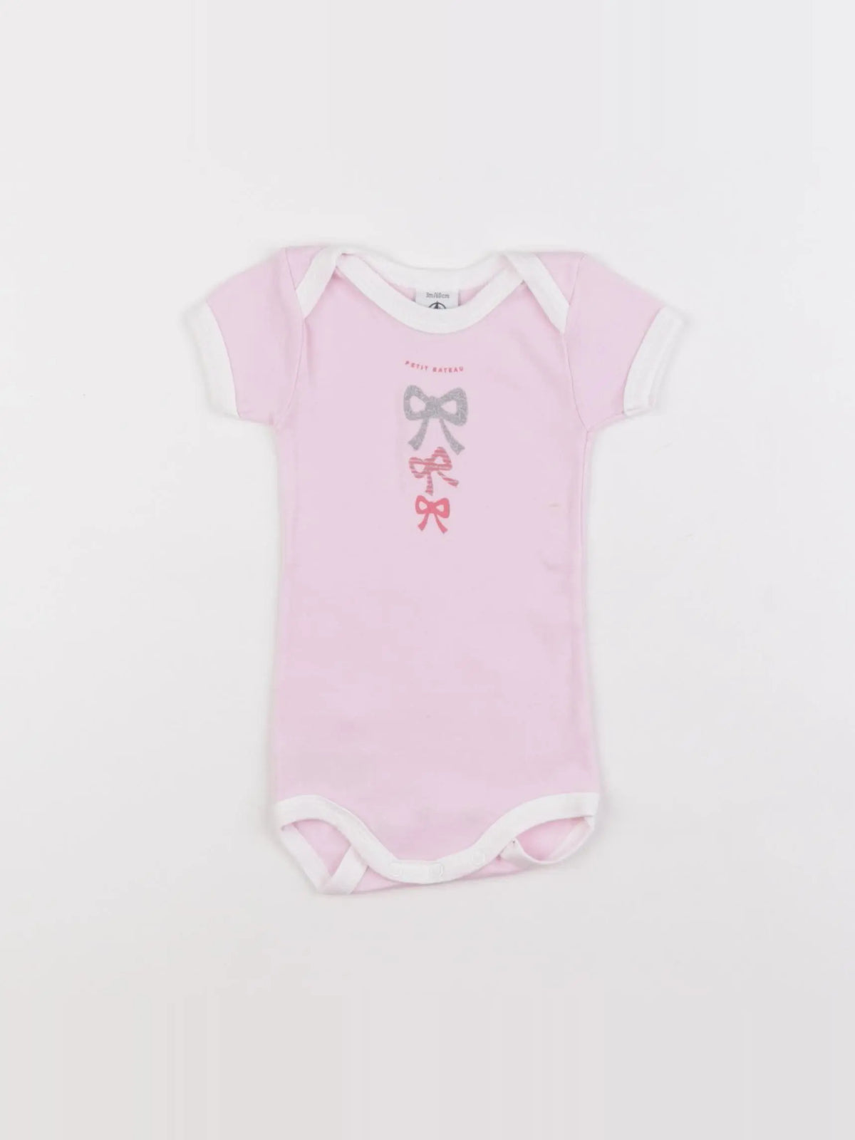 Petit Bateau - body rose - 3 mois