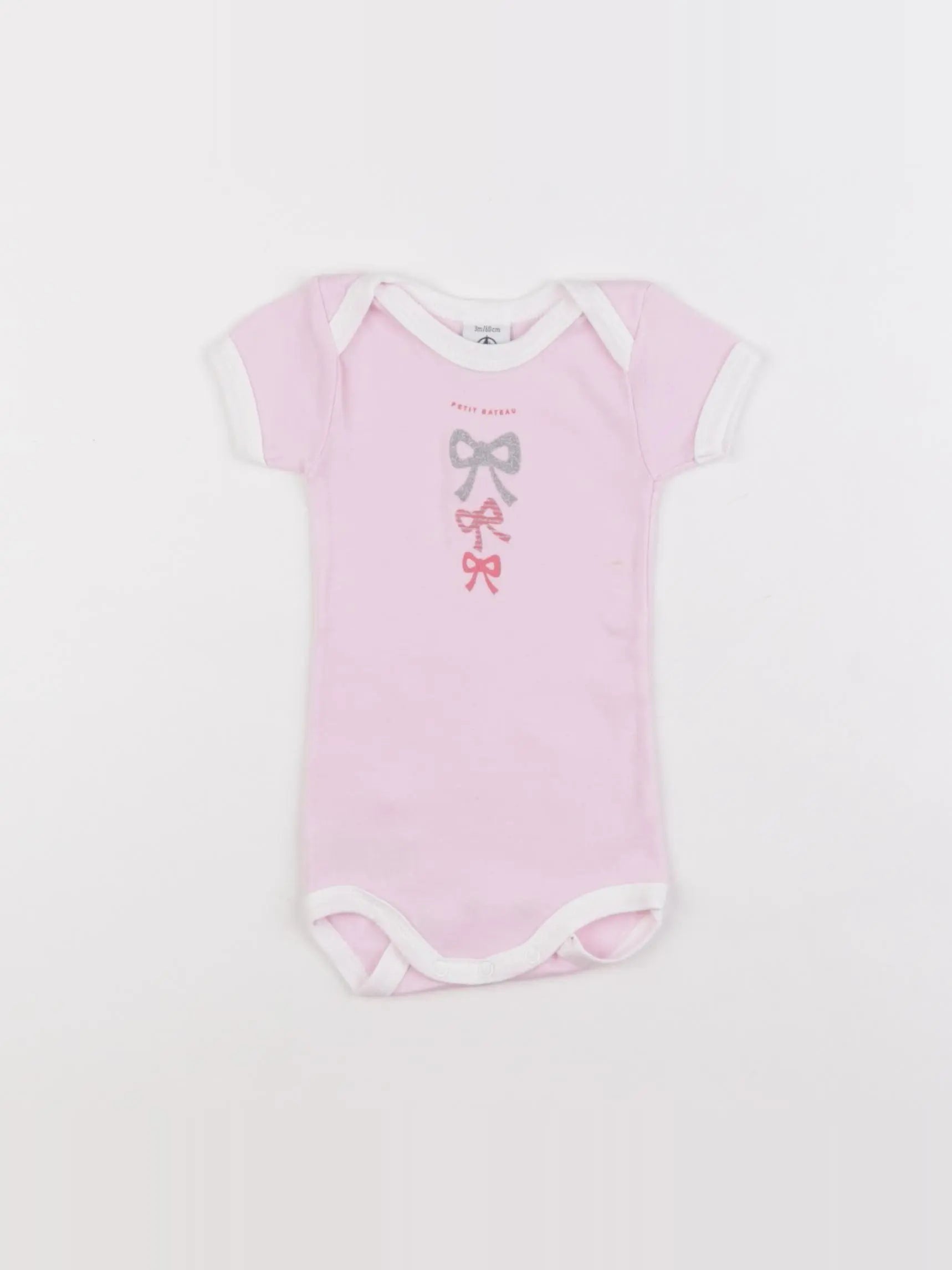 Petit Bateau - body rose - 3 mois