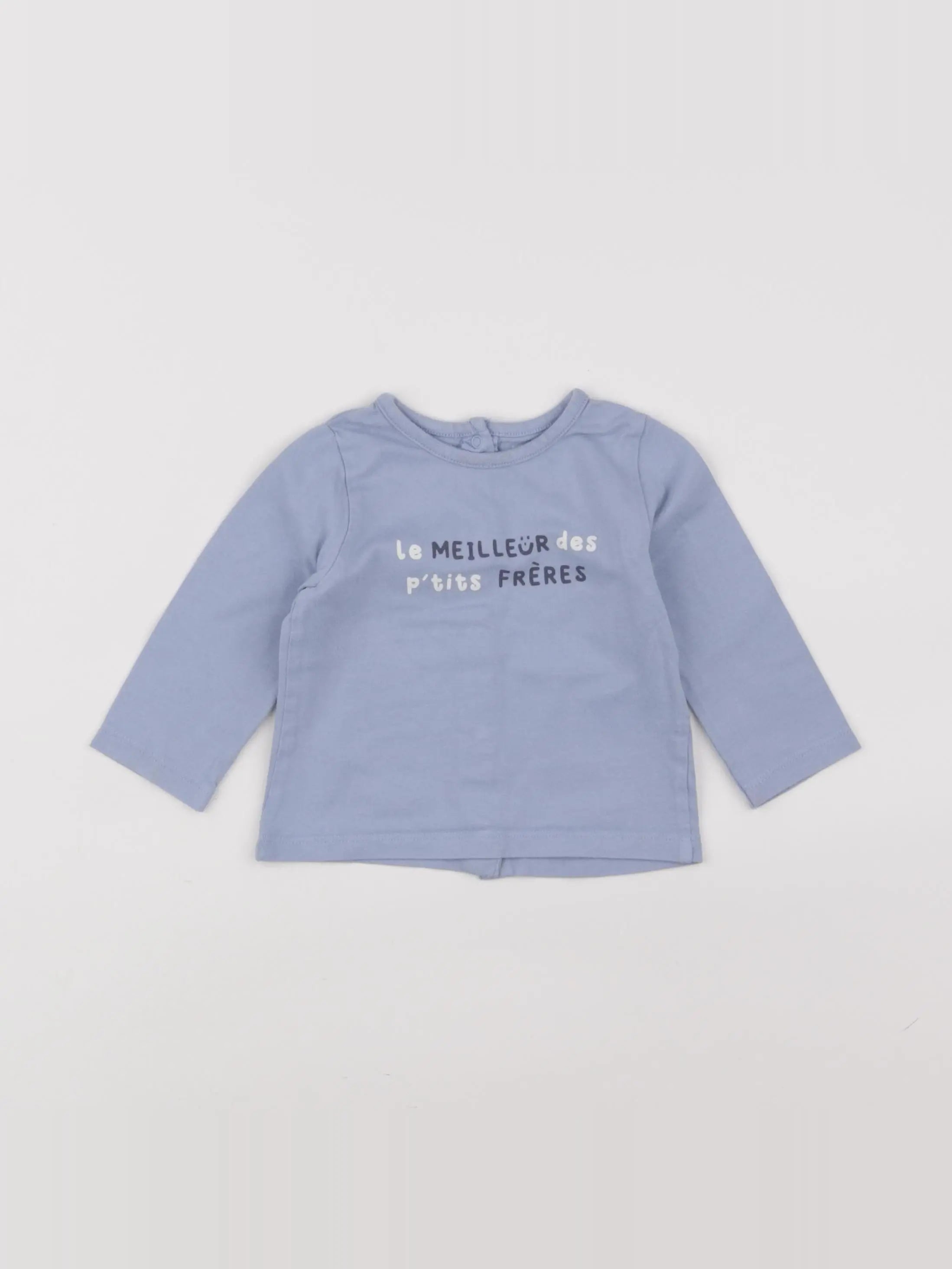 Vertbaudet - tee-shirt bleu - 9 mois