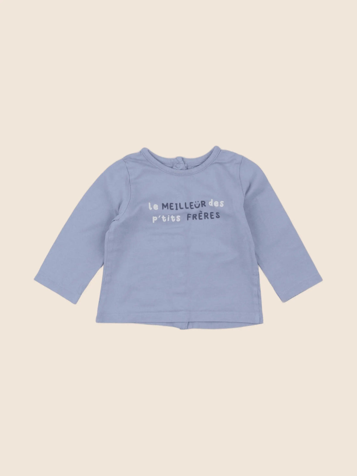 Vertbaudet - tee-shirt bleu - 9 mois