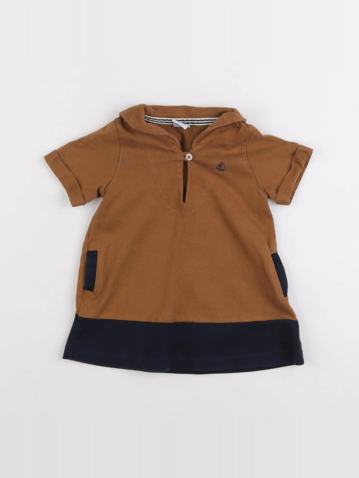Petit Bateau - robe marron - 6 mois