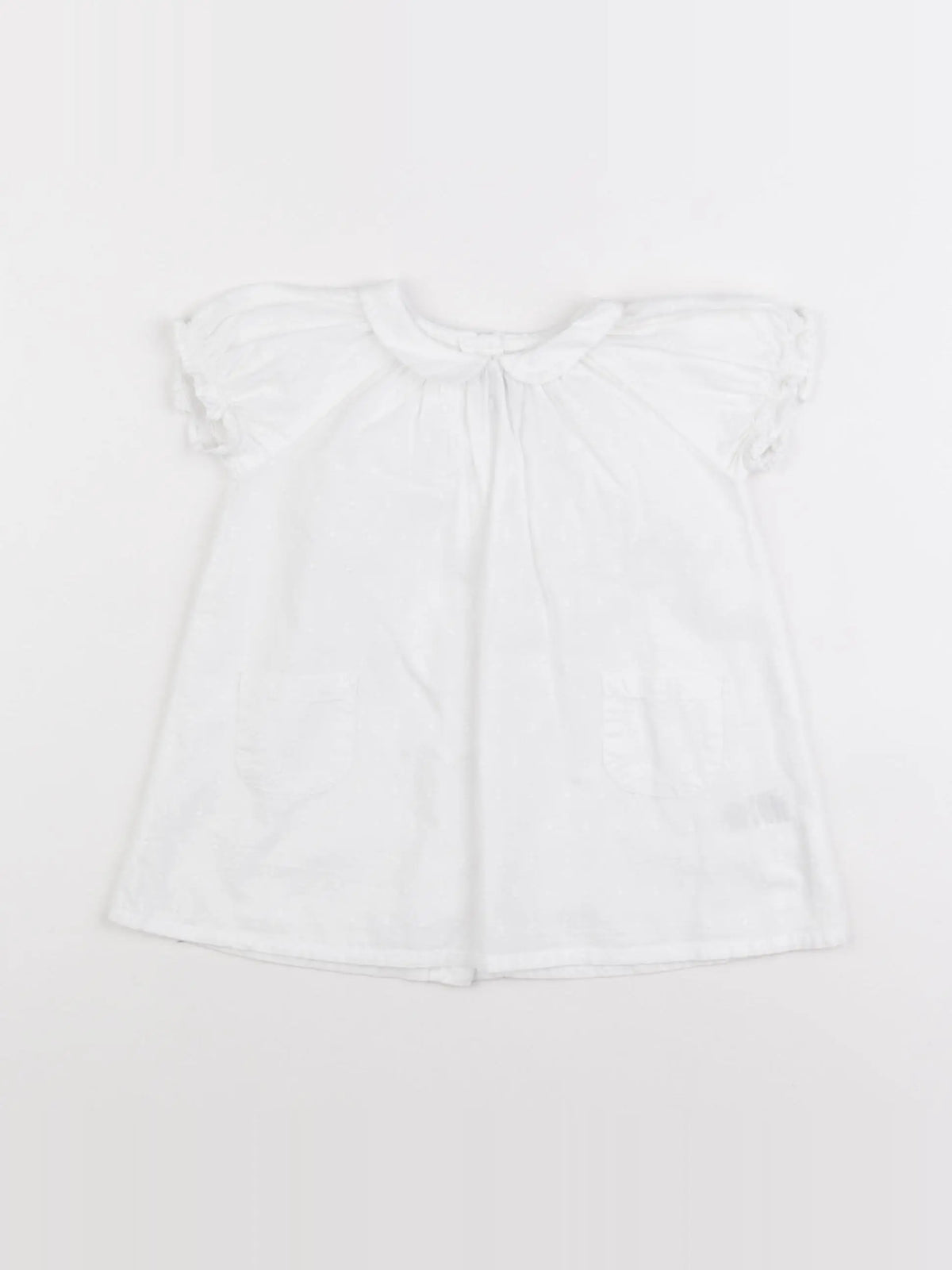 Petit Bateau - robe blanc - 6 mois