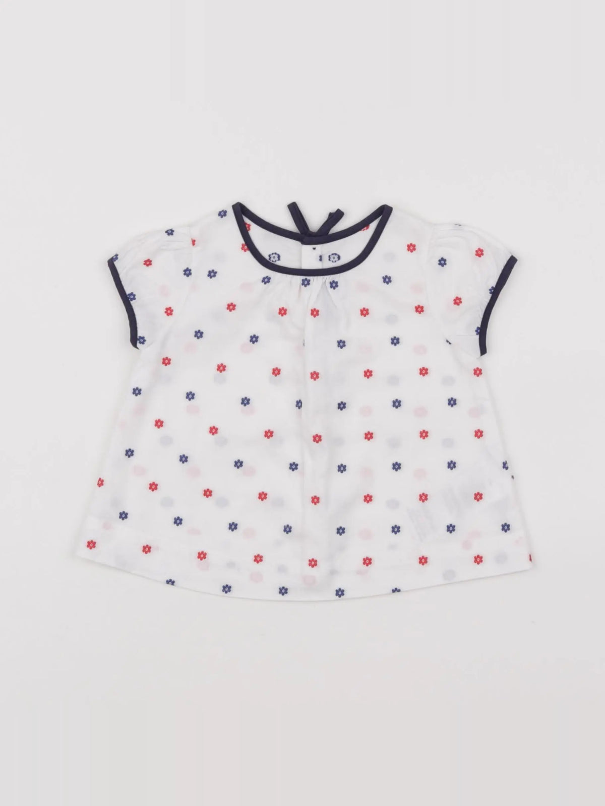Jacadi - blouse blanc, bleu - 6 mois