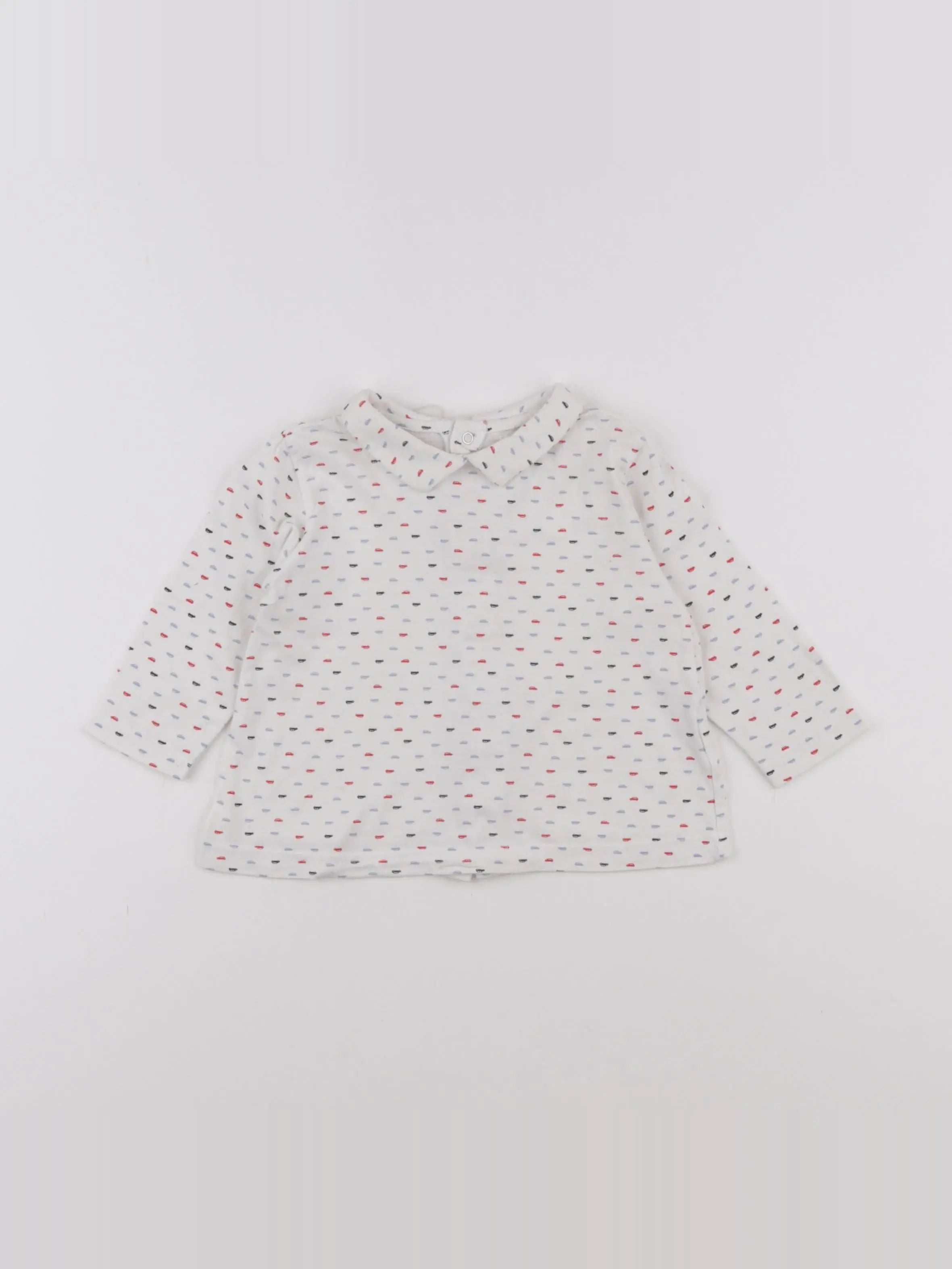 Boutchou - polo blanc, multicolore - 12 mois